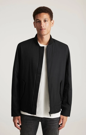 MultiPocketStyle Relaxed Fit Structure BOMBER JACKET IN BLACK