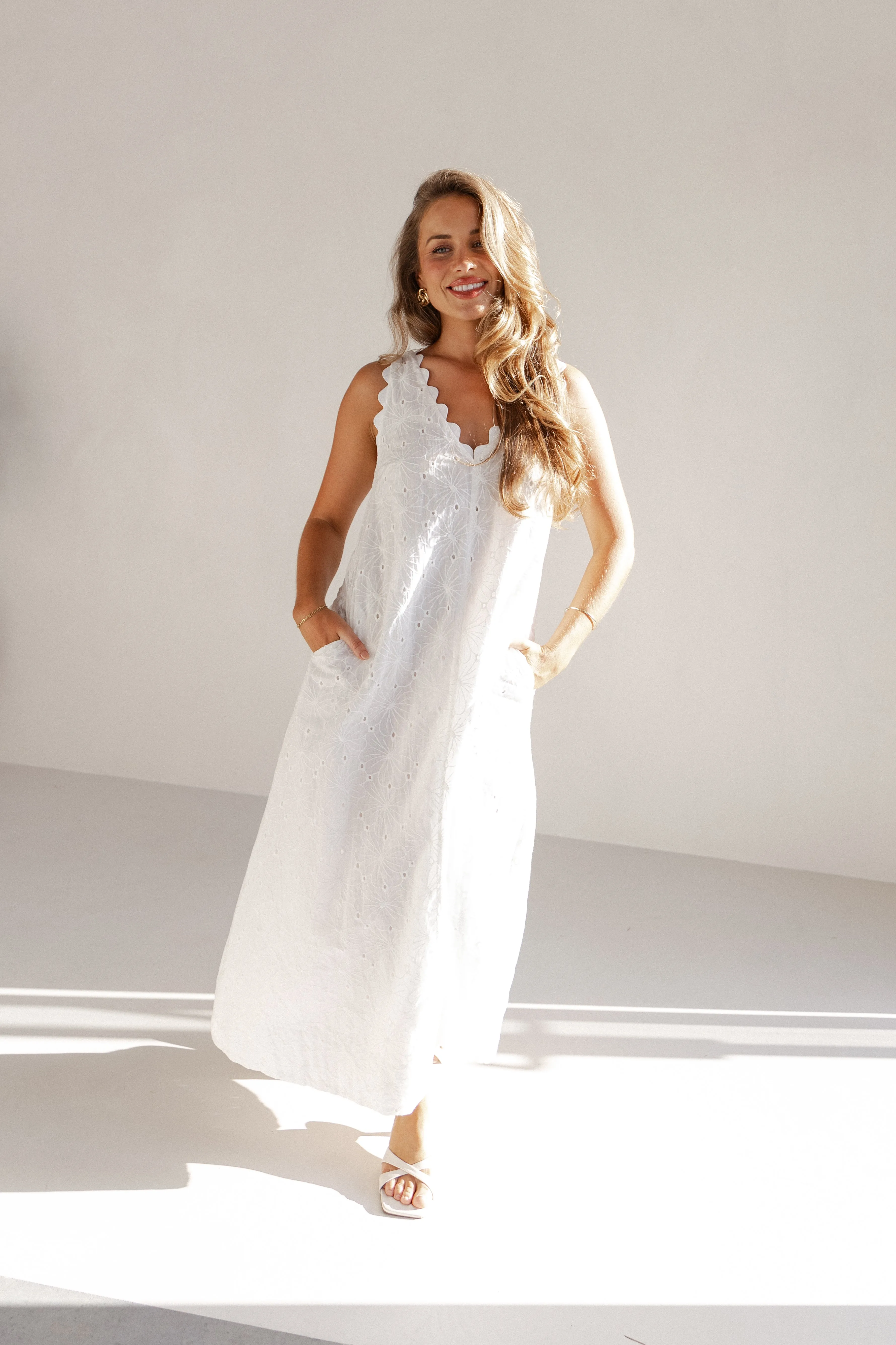 Gabriella Maxi Dress - White Morning Wear