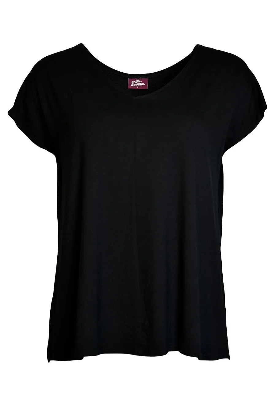 GarmentWashedFinish Bella V-Neck Top | Scales Print Quick Dry Performance