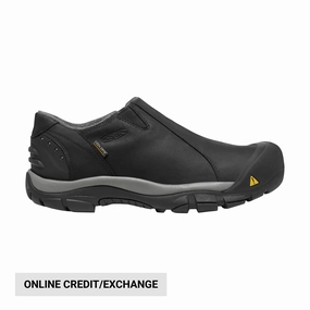 KEEN Men's Brixen Waterproof Low Shoes - Black /Gargoyle Stylish Design Adaptive Cushioning System