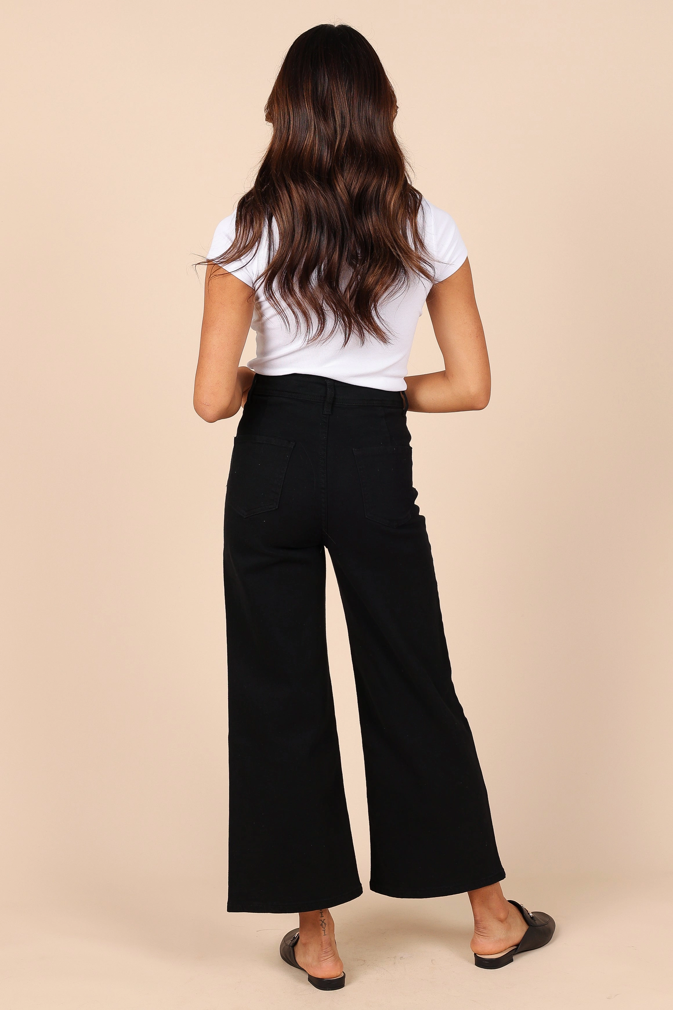 Sport Comfort Fit Agile Fit Georgette High Waisted Straight Leg Pants - Black