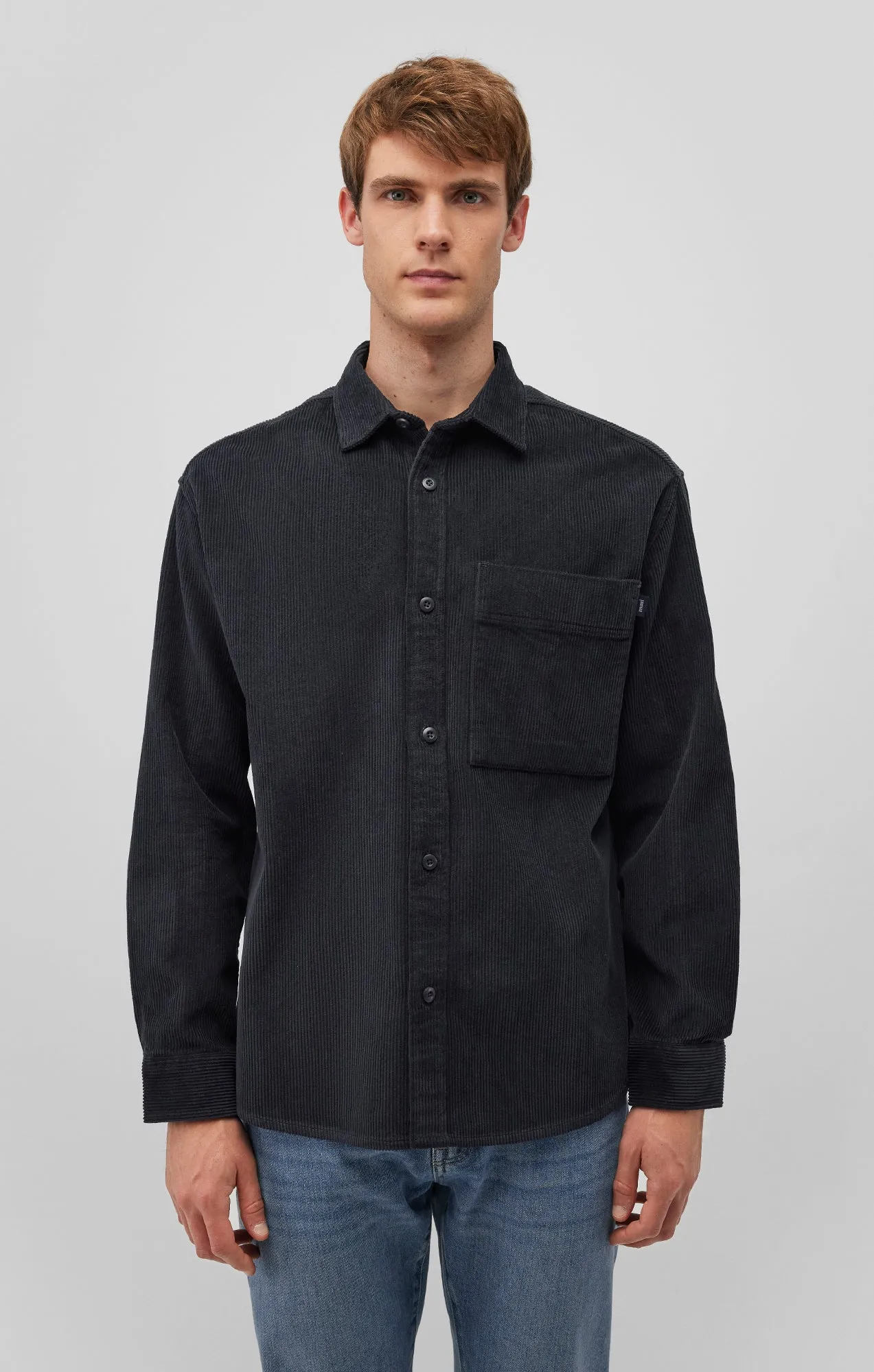 CORDUROY BUTTON-UP SHIRT IN PHANTOM Perfect Fit
