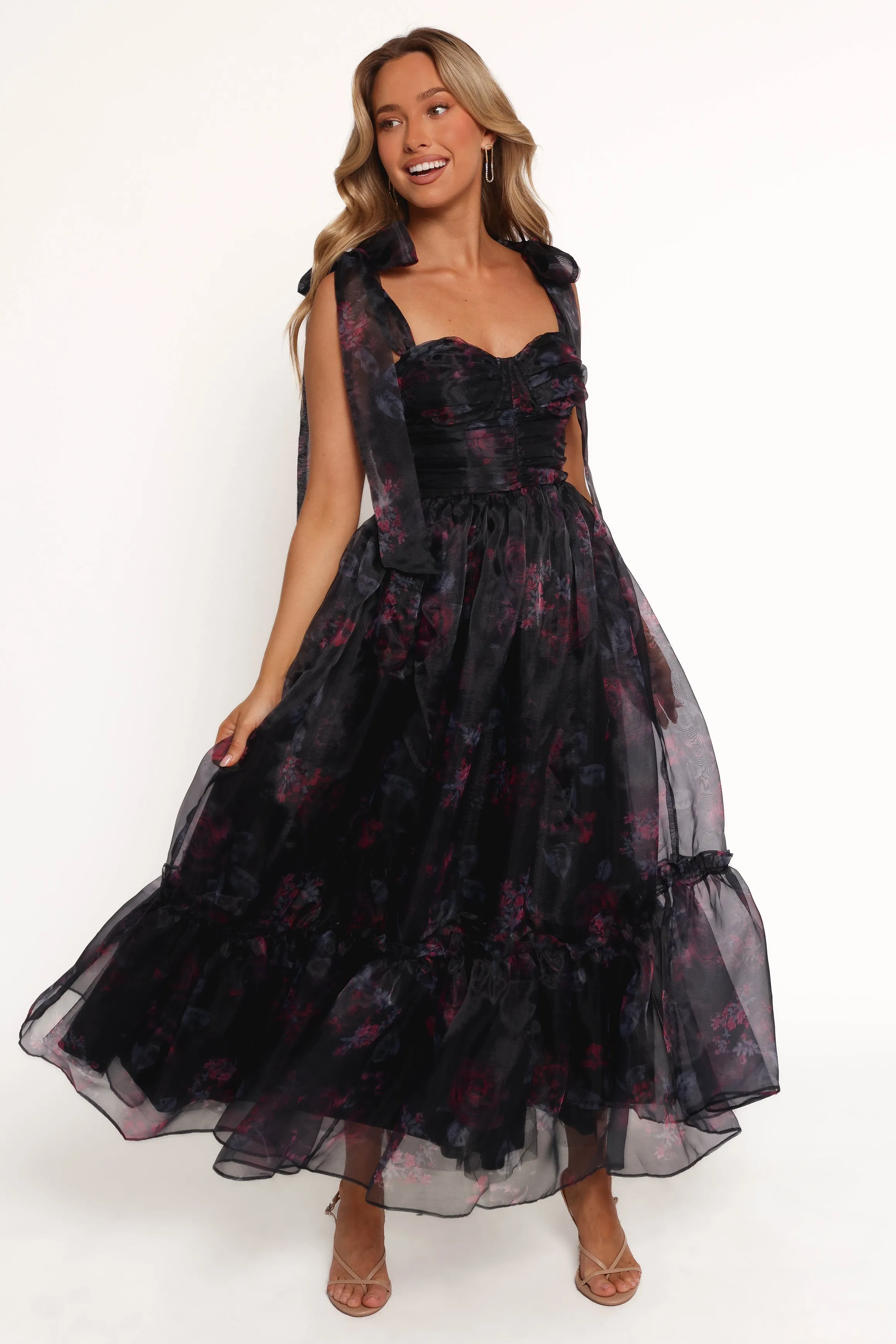 ReinforcedHem Pure Vibes Floret Midi Dress - Dark Floral