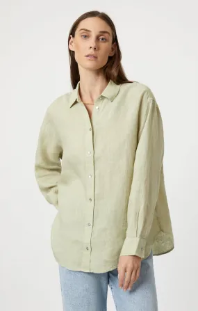 Cozy Fit LINEN BUTTON-UP SHIRT IN LINT