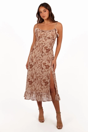 Grace Midi Dress - Wild Orchid Elegant Simplicity