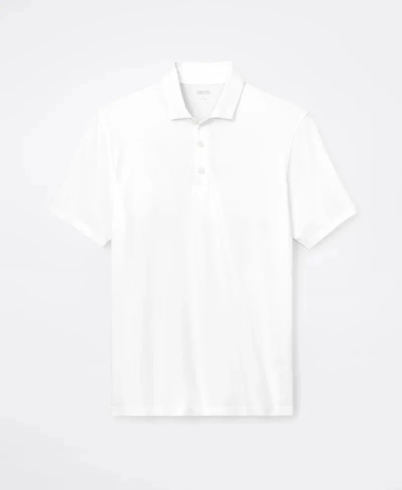 AllPurpose Knitting Golf Clubhouse Grand Pima Cotton Stretch Polo - White