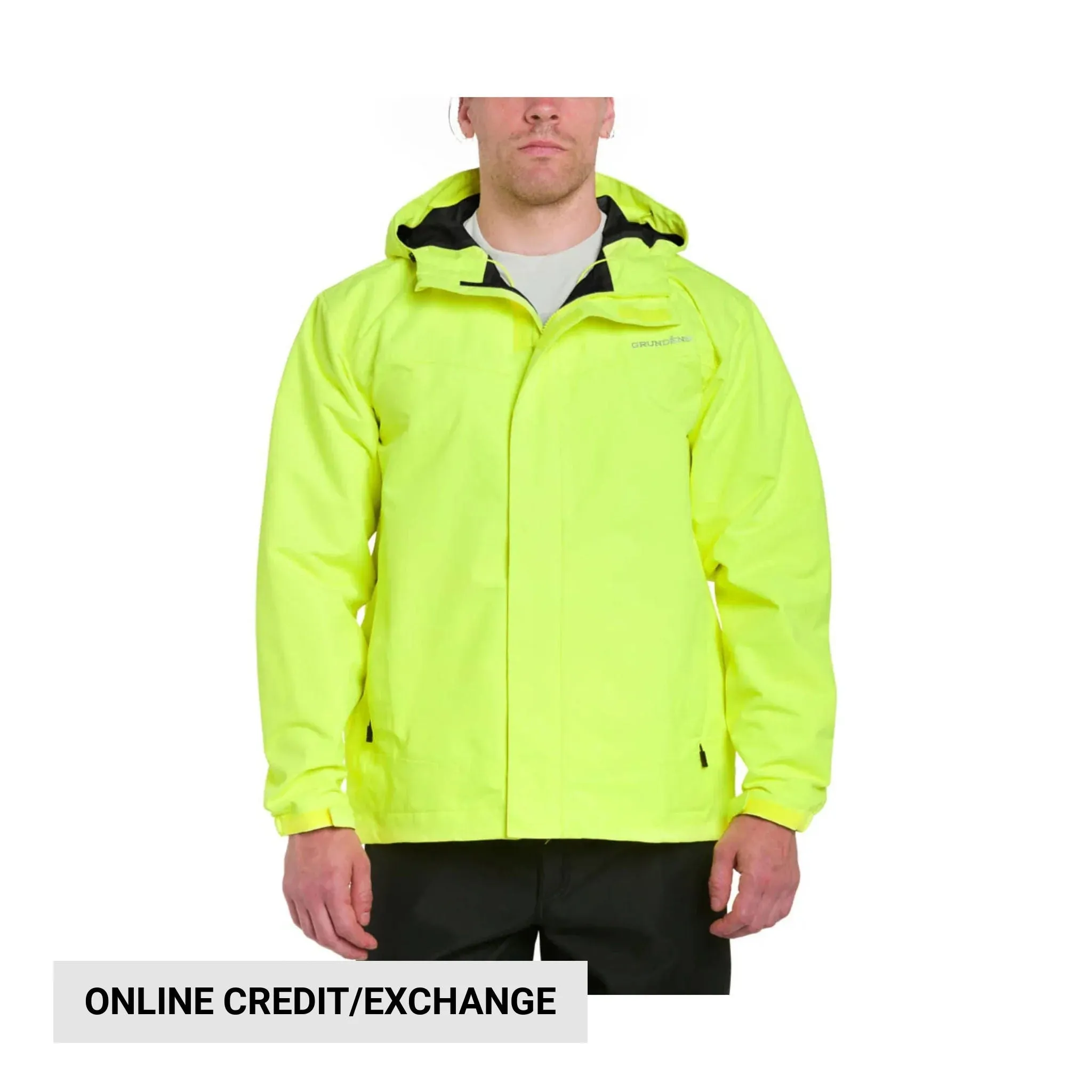 Lightweight Packability Eco Friendly Dye Process Grundens Men's Full Share Jacket - Hi-Vis Yellow