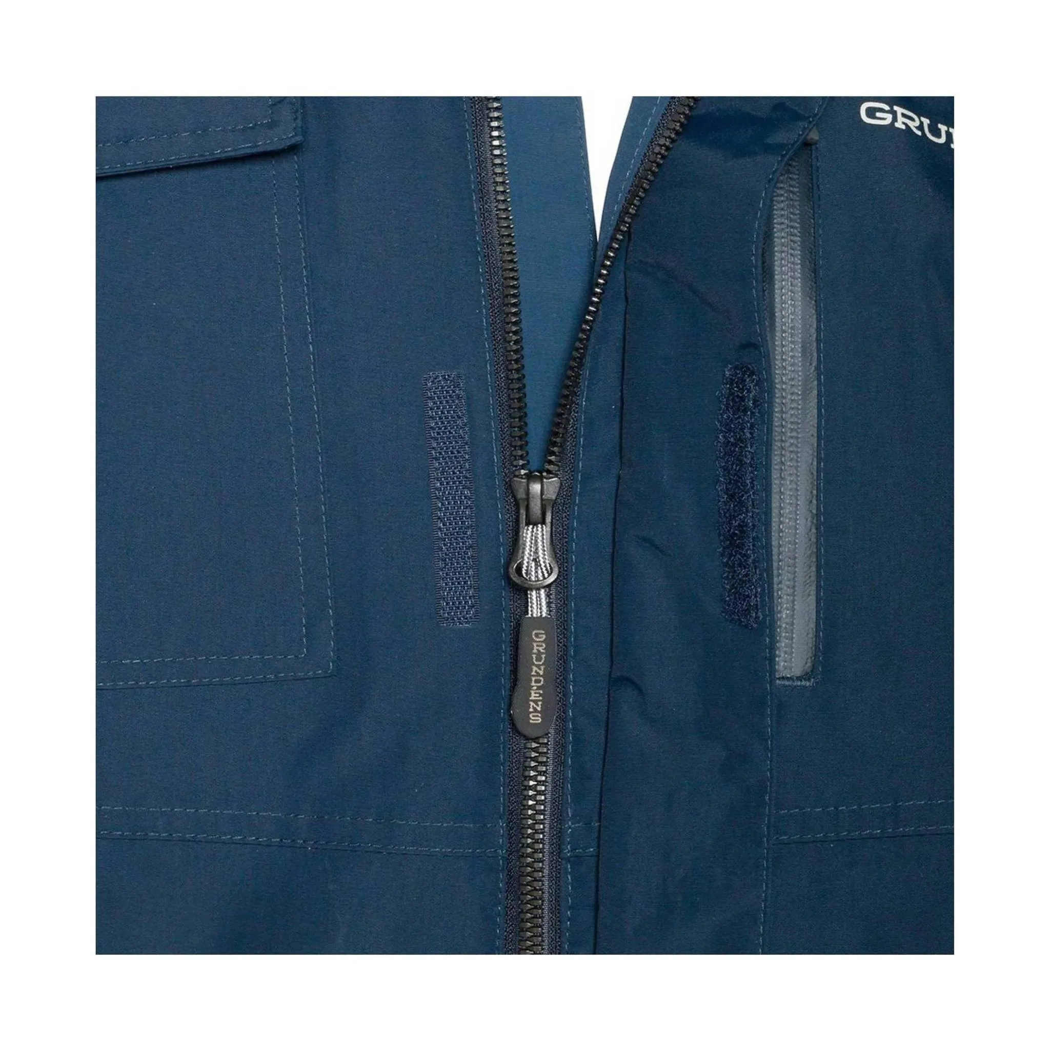 Grundens Men's Transmit Jacket - Stormy Blue Mild Weather Layer ElasticizedWaistbandSystem
