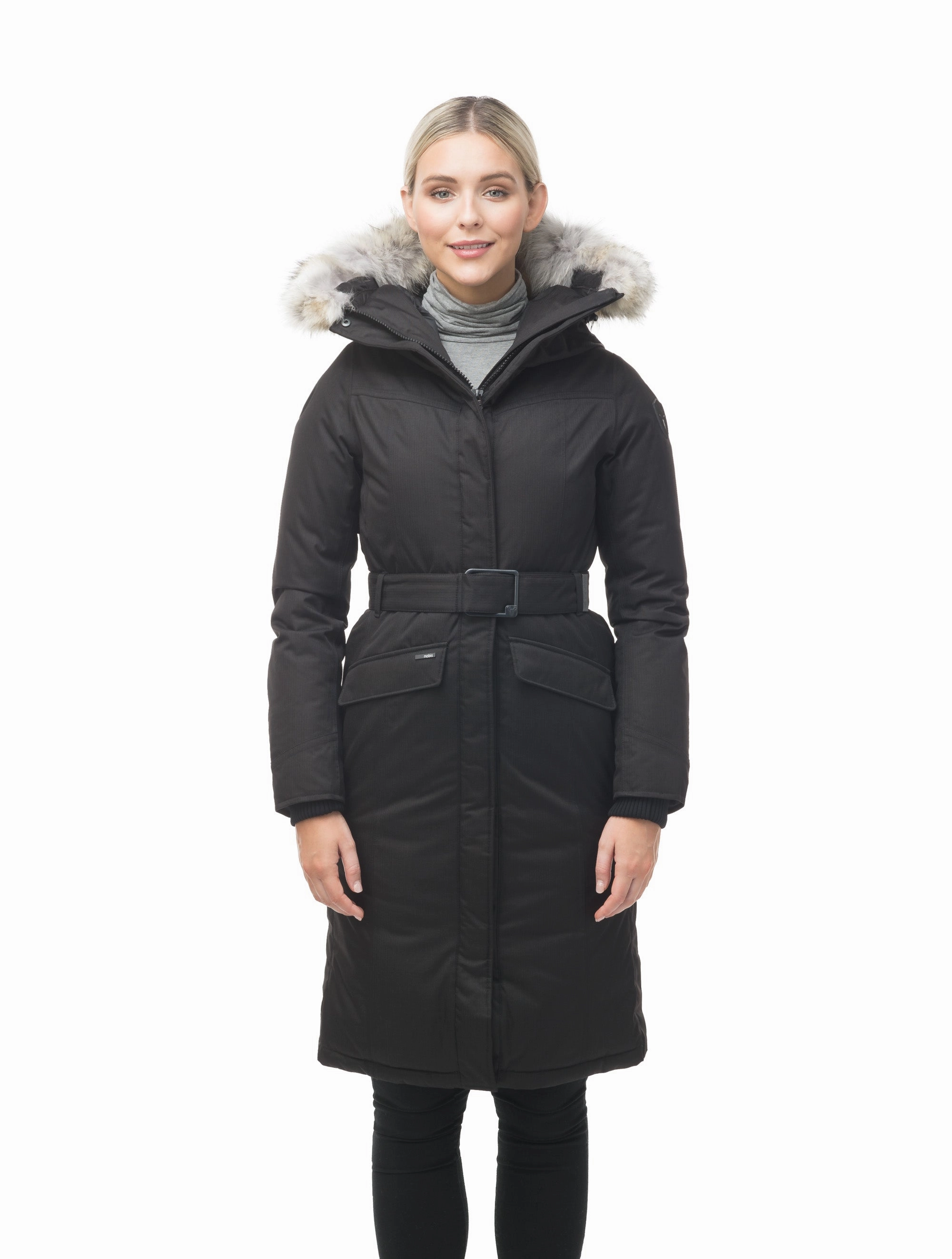 Morgan Women's Long Coat Seamless Street Fit Anti Static Interior