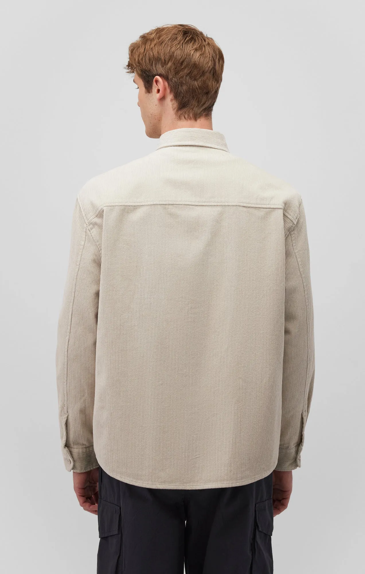 Subtle patterns CORDUROY BUTTON-UP SHIRT IN MOONSTRUCK