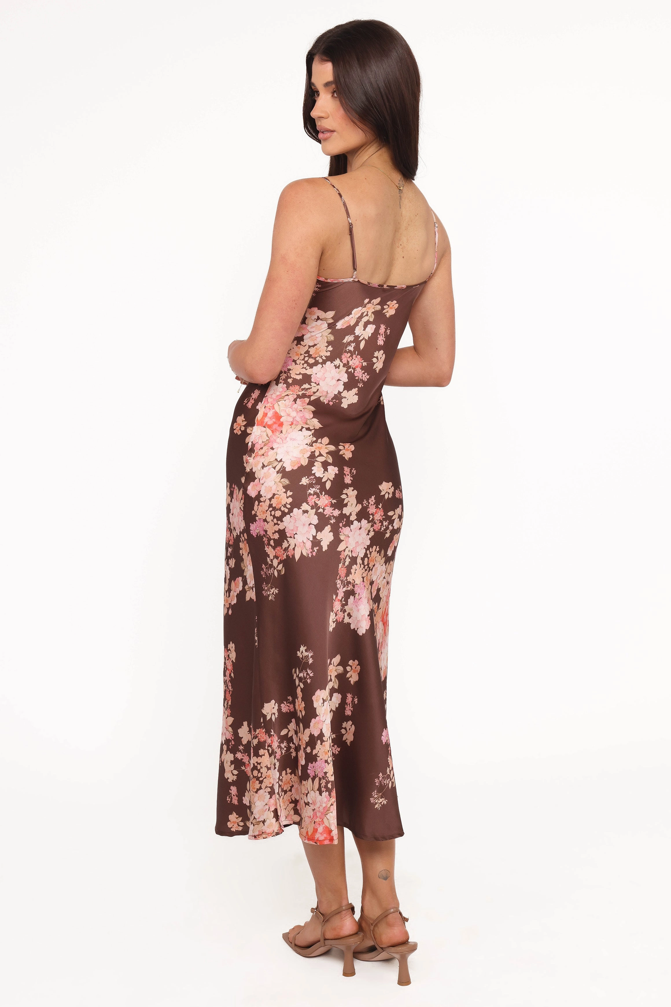 Jamila Midi Dress - Brown Floral Street Mode