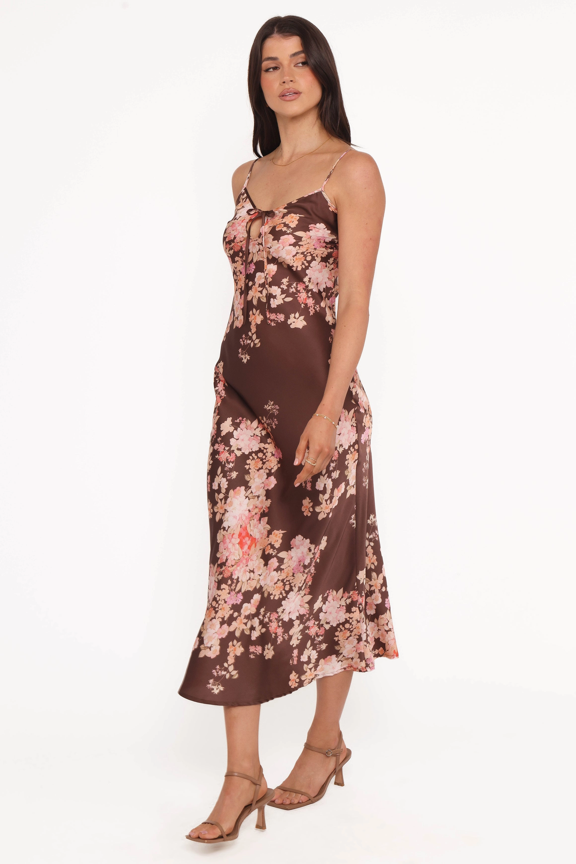 Weekend Casual Jamila Midi Dress - Brown Floral