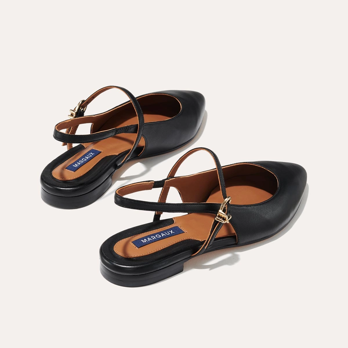 The Crosby Sling - Black Nappa Trendy Slip-ons