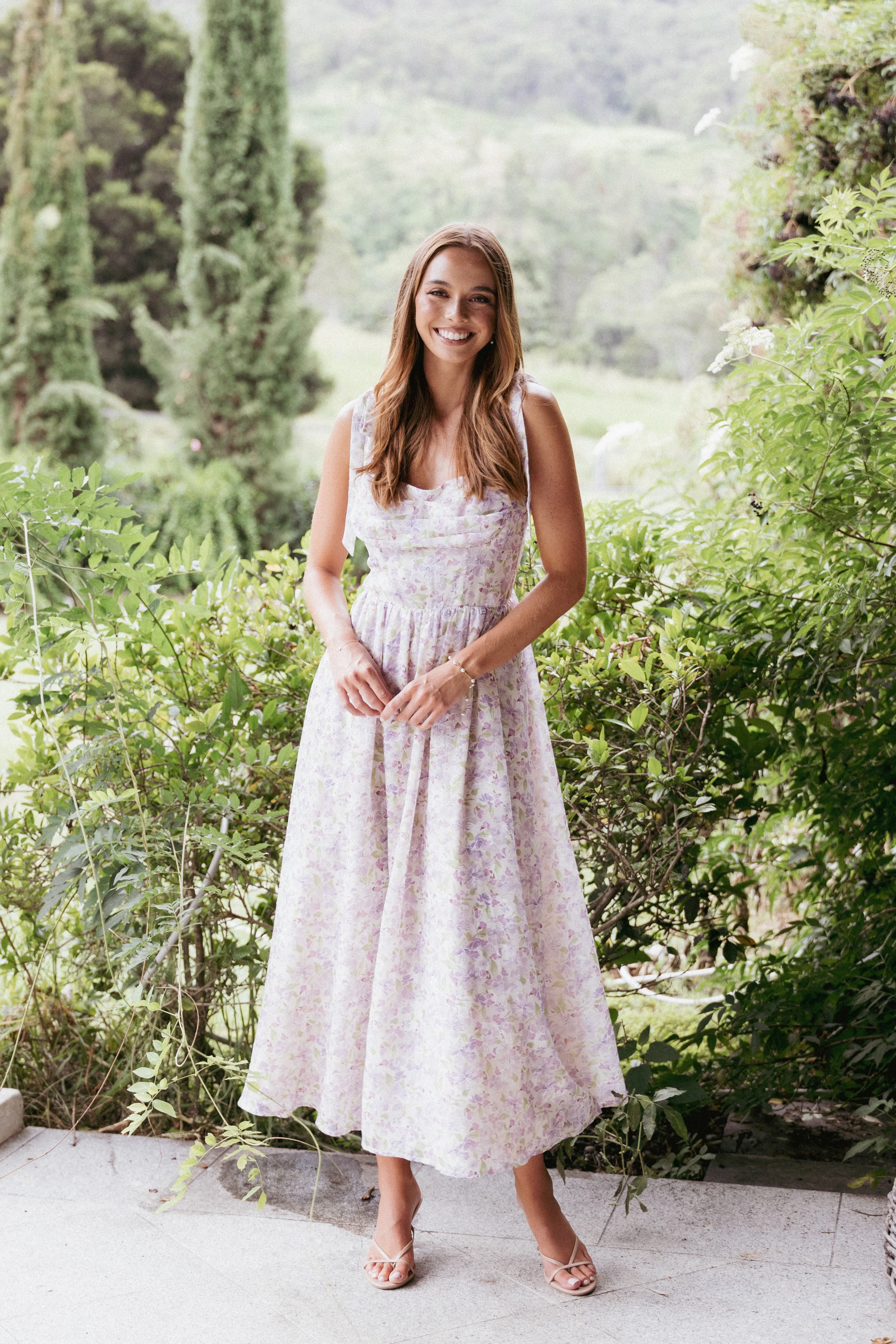 Formal Aura Hayden Maxi Dress - Purple Floral