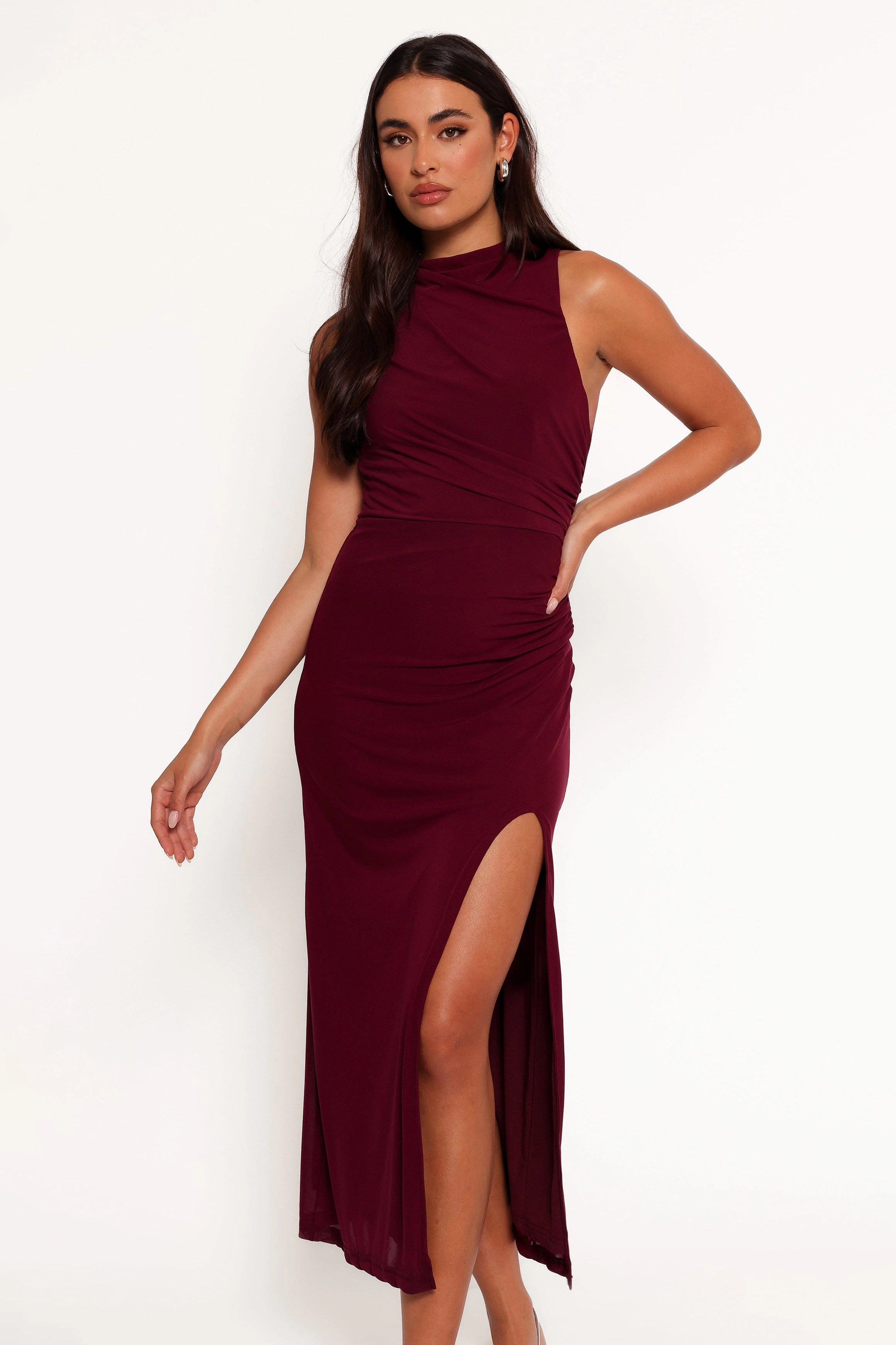 Refined Stitch Comfortable casual dress Hayven Maxi Dress - Plum