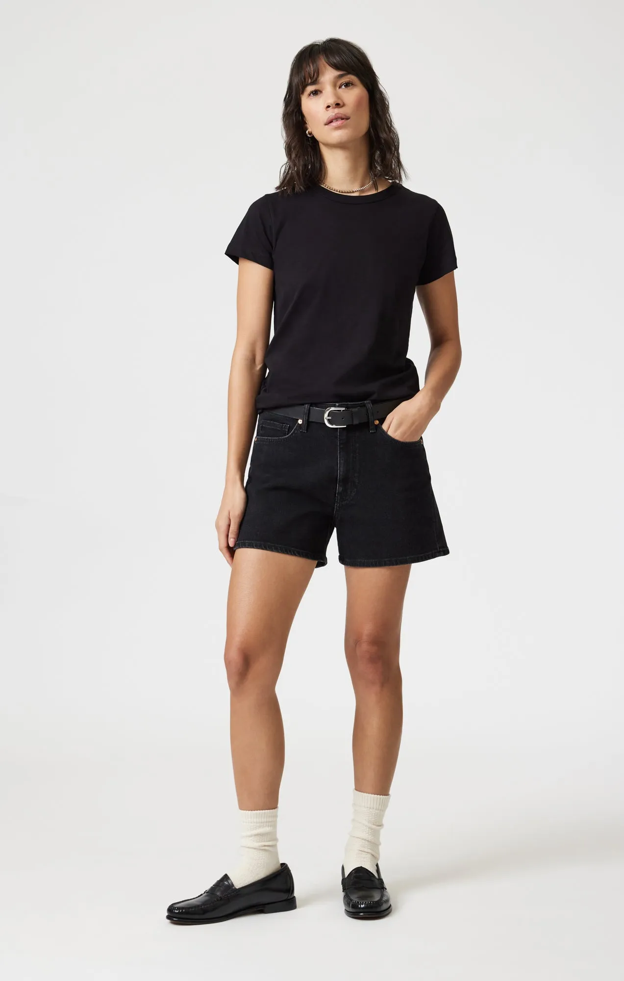 Soft Touch HEIDI SHORTS IN DARK SMOKE 90'S
