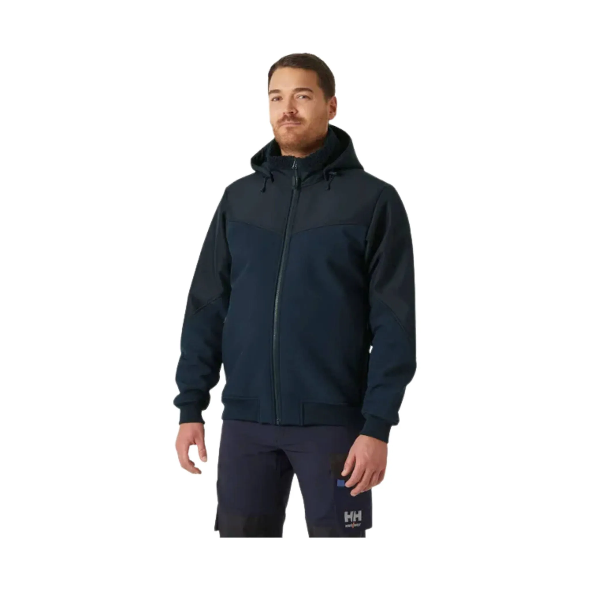 Helly Hansen Men's Oxford Winter Softshell Jacket - Navy Flexible Joint Articulation Chill Day Layer