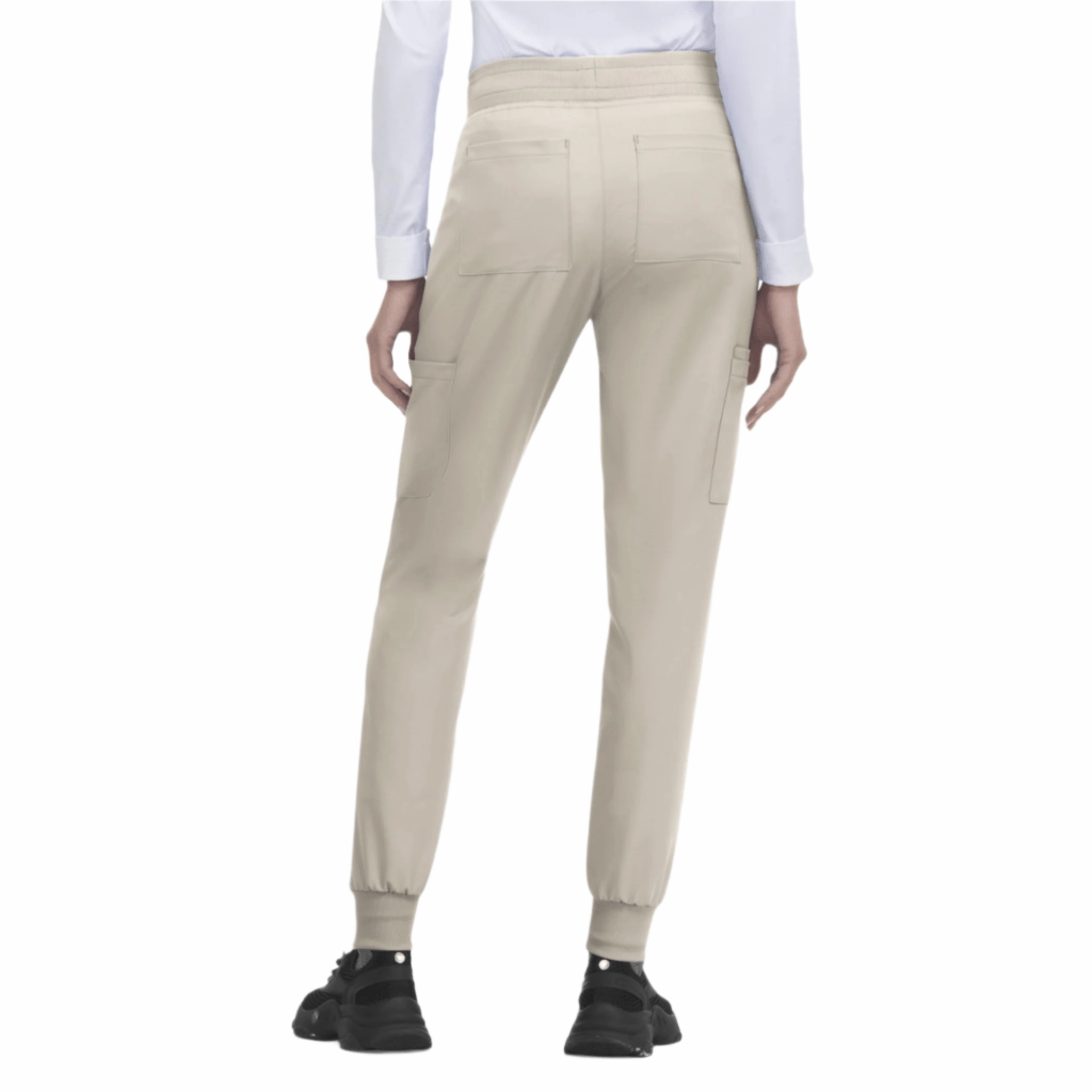 Koi Women's Pulse Scrub Jogger Pant - Khaki Minimal Stretch Fit