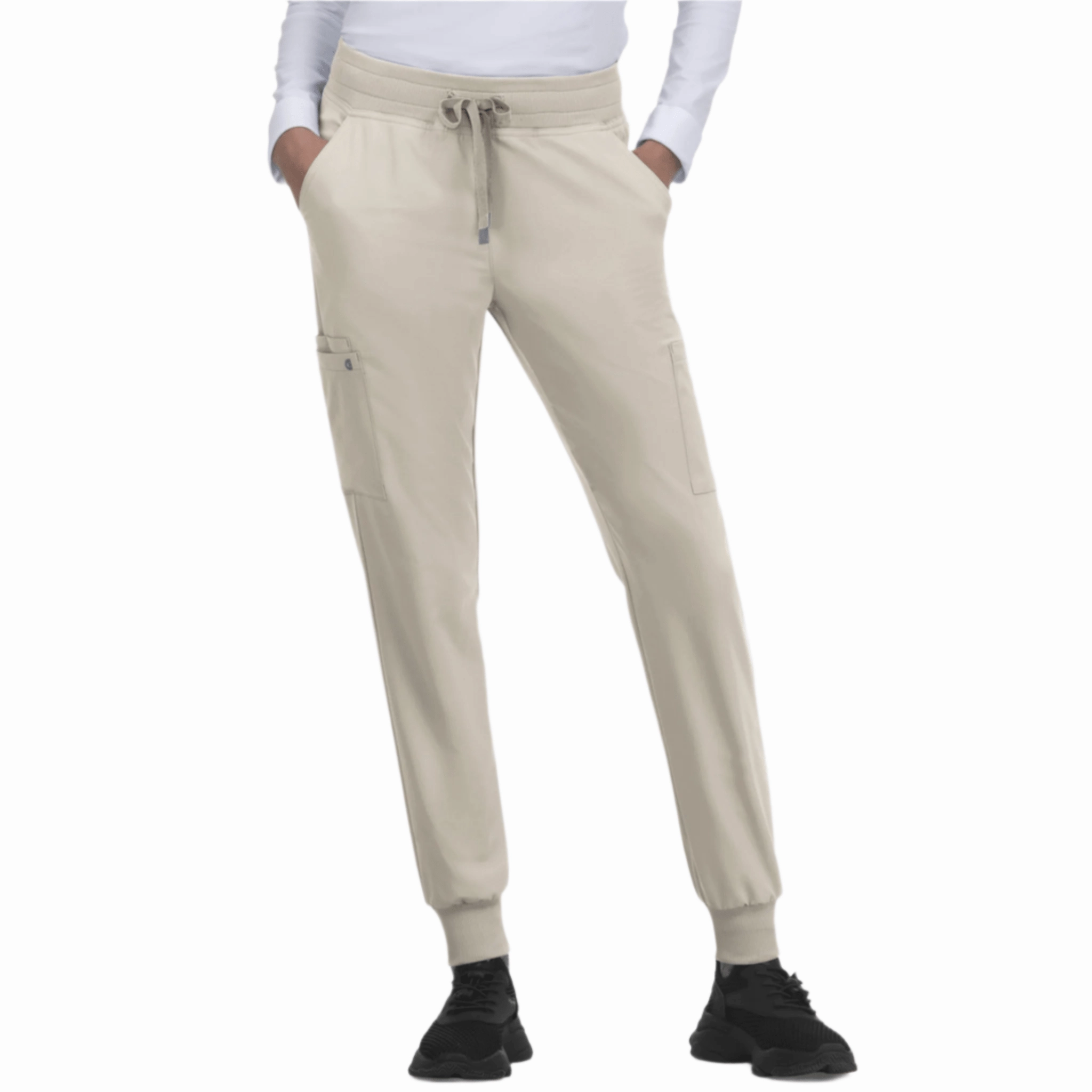 Ripped design Chilly Layering Koi Women's Pulse Scrub Jogger Pant - Khaki