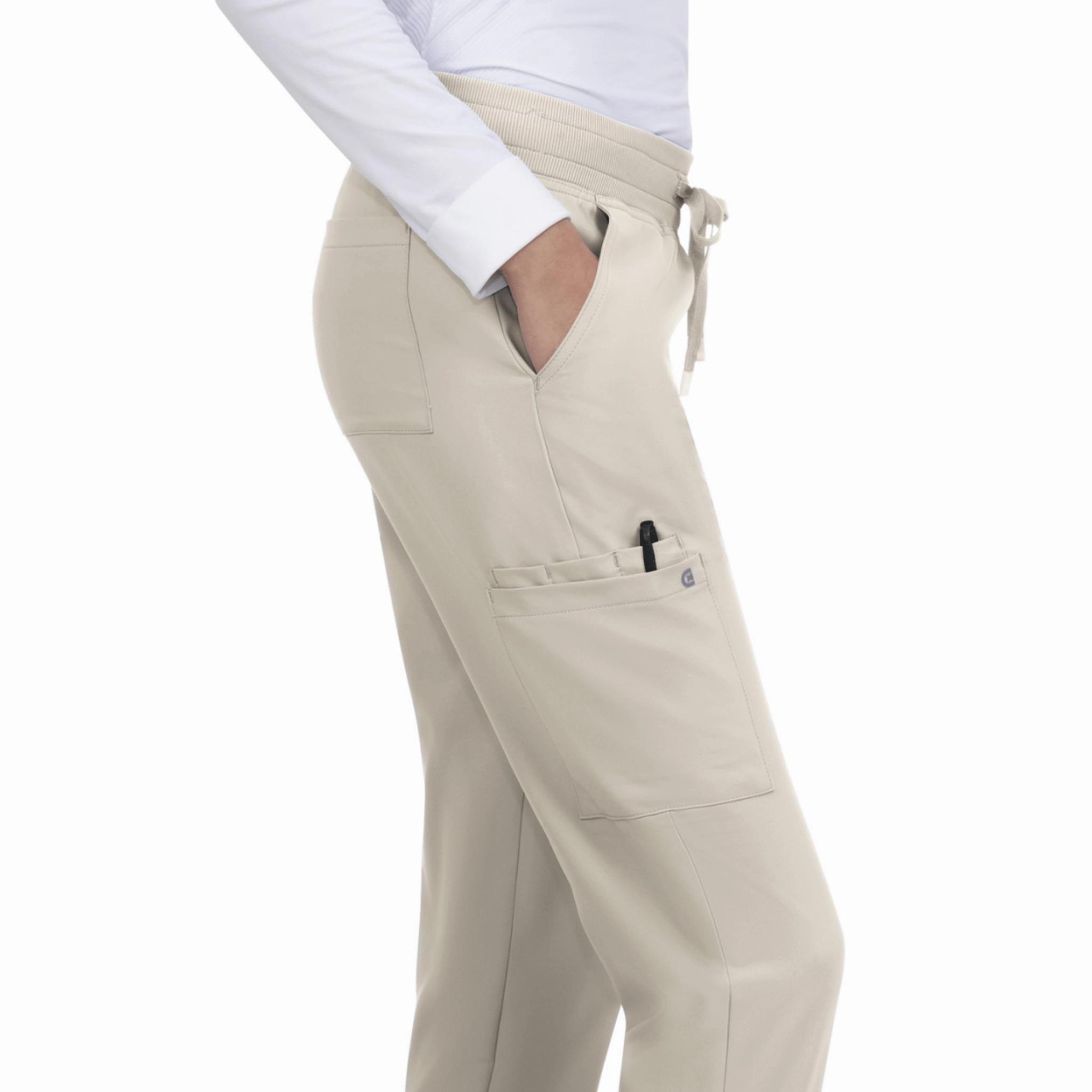 Reinforced Stitching Koi Women's Pulse Scrub Jogger Pant - Khaki