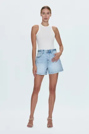 Slim Profile Linen shorts Saige High Rise Short - Berkeley