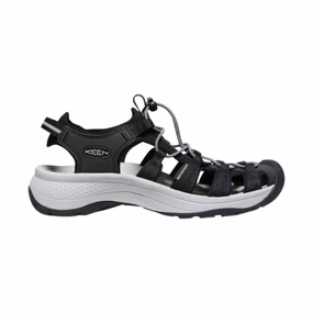 Walking Shock Absorbing Midsole KEEN Women's Astoria West Sandal - Black/Grey