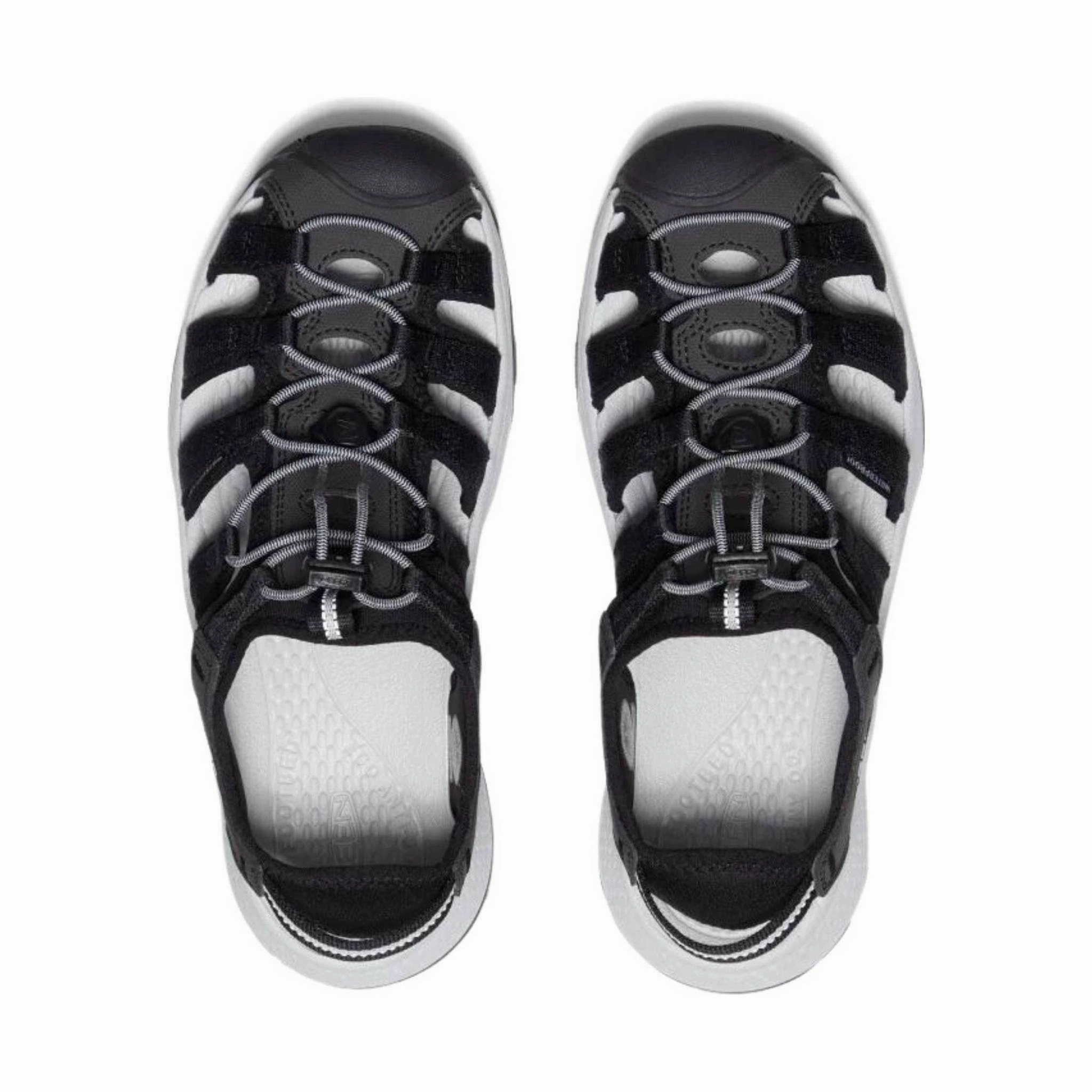 KEEN Women's Astoria West Sandal - Black/Grey Thong Style Toe Thong