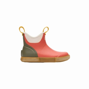 Xtratuf Women's Salmon Sisters 6 Inch Ankle Deck Boot - Vintage Coral Ankle Lock Comfort Flex