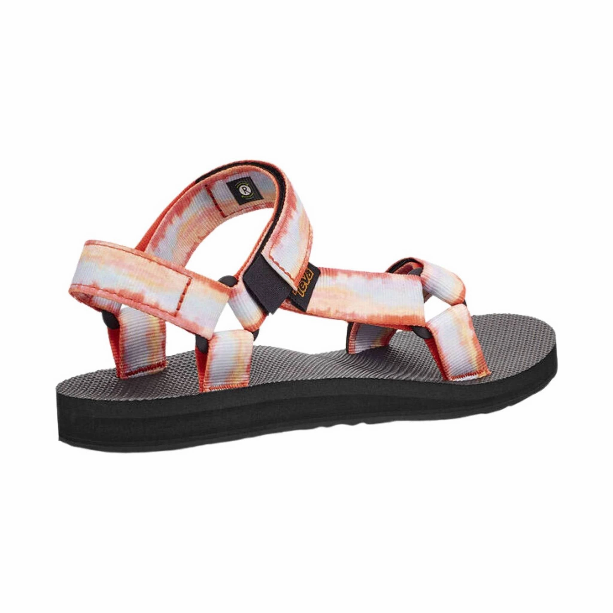Teva Women's Original Universal Sandal Tie-Dye - Sorbet Red Laser Cut Perforation System Multi Density Cushioning