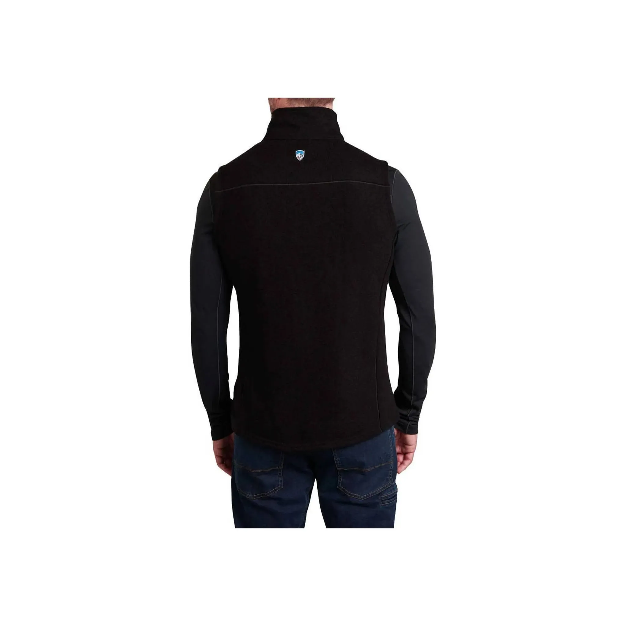 Microfiber Blend Flat Lock Stitching Kuhl Men's Interceptr Vest - Black