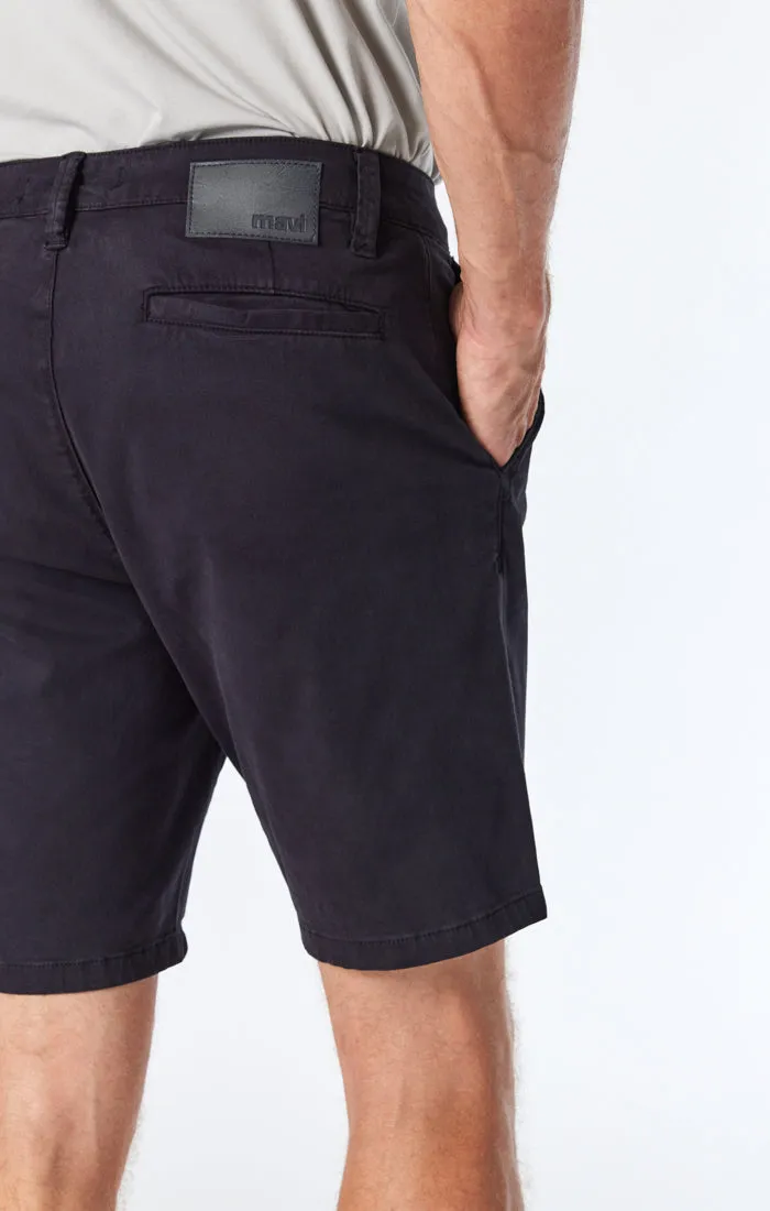 NOAH SHORTS IN BLACK TWILL Sporty Vibe Wear