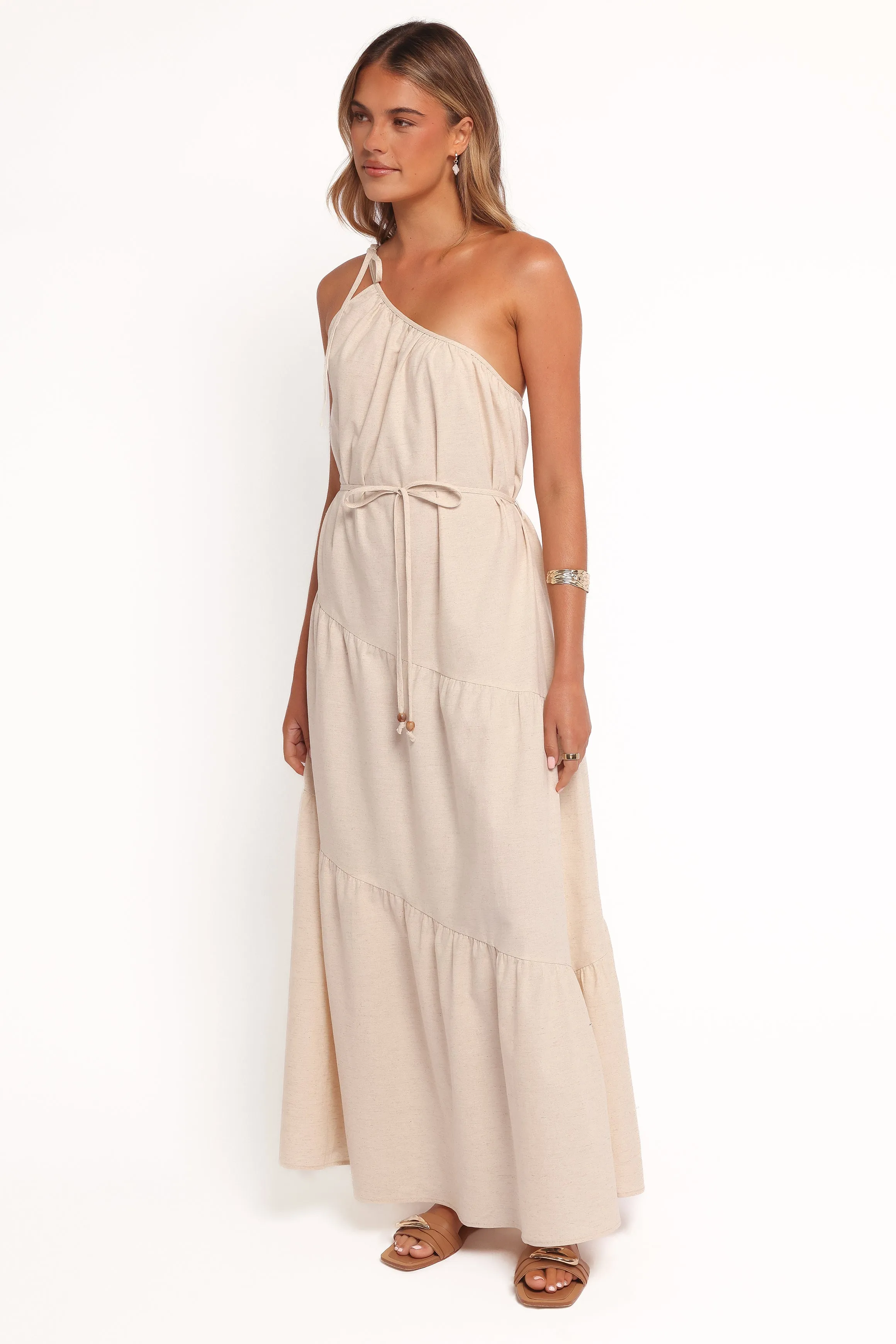 Vibrant color dress Trendy Vibe Hilde Maxi Dress - Oatmeal