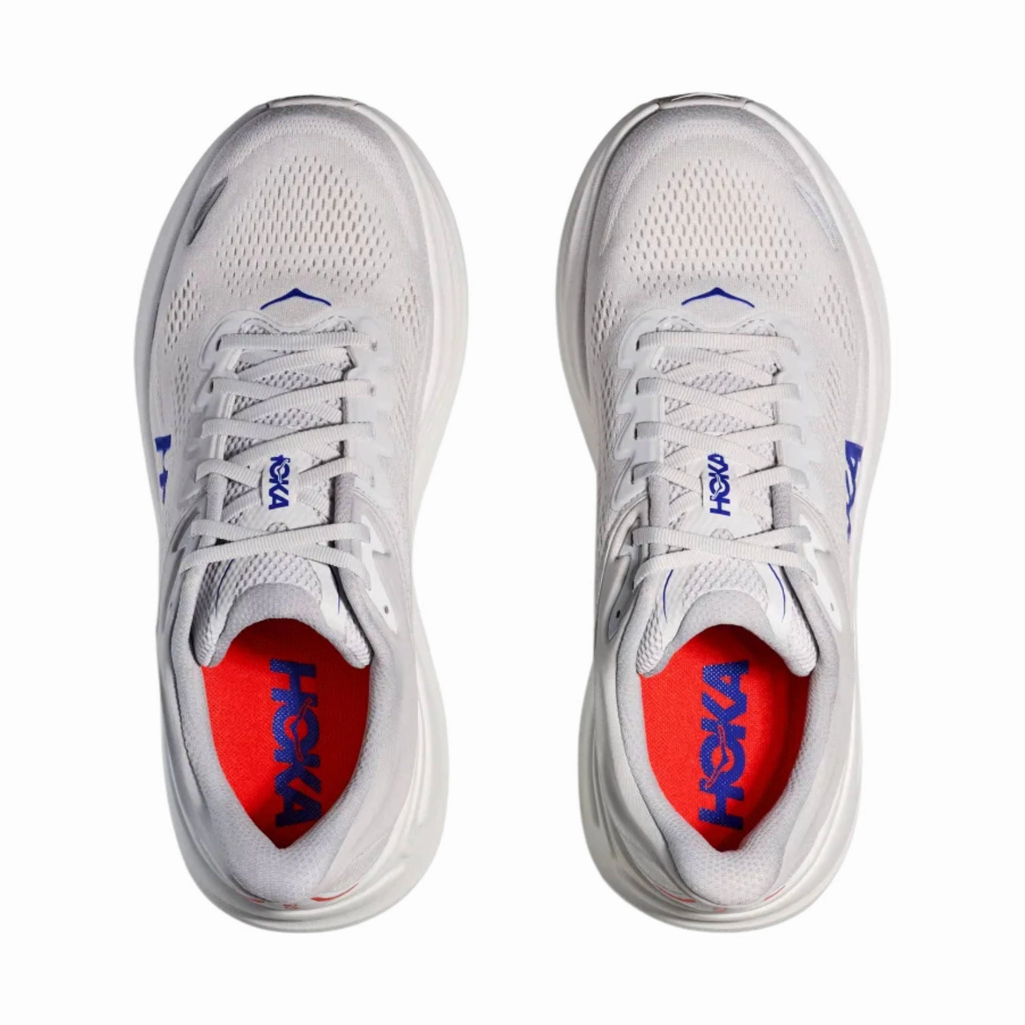 Durable Lace System Compact Comfort HOKA Men's Bondi 9 Running Shoes - Cosmic Grey/ Ultramarine