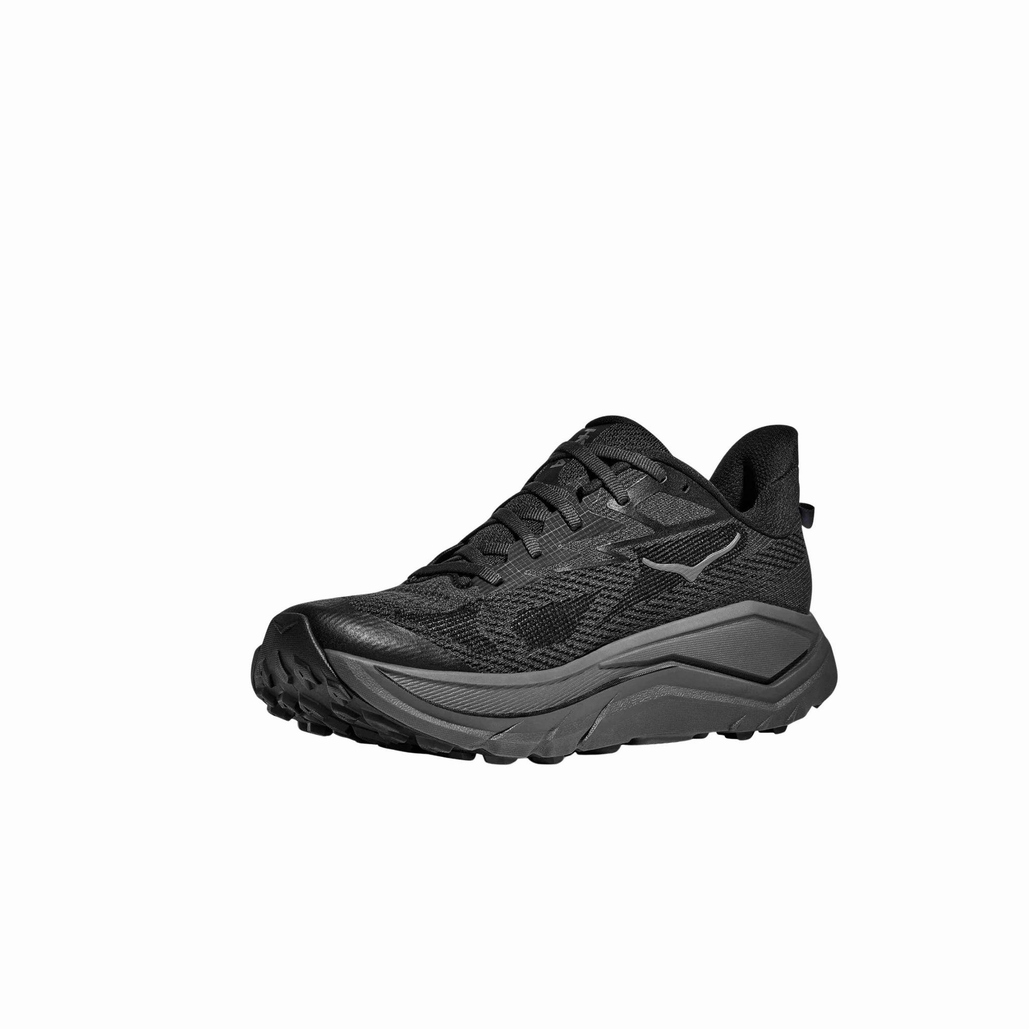 Smooth Siding Comfortable Front HOKA Men's Challenger 8 Trail Running Shoes - Black/Outer Orbit