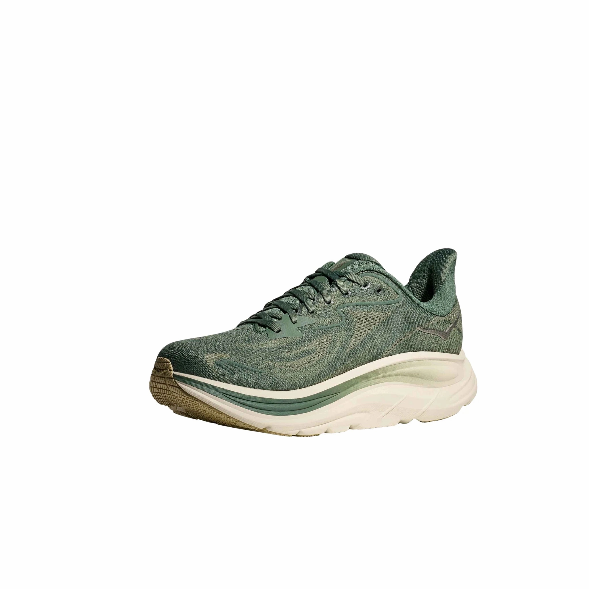 Cold Friendly HOKA Men's Clifton 10 Running Shoes - Fern/Truffle Salt