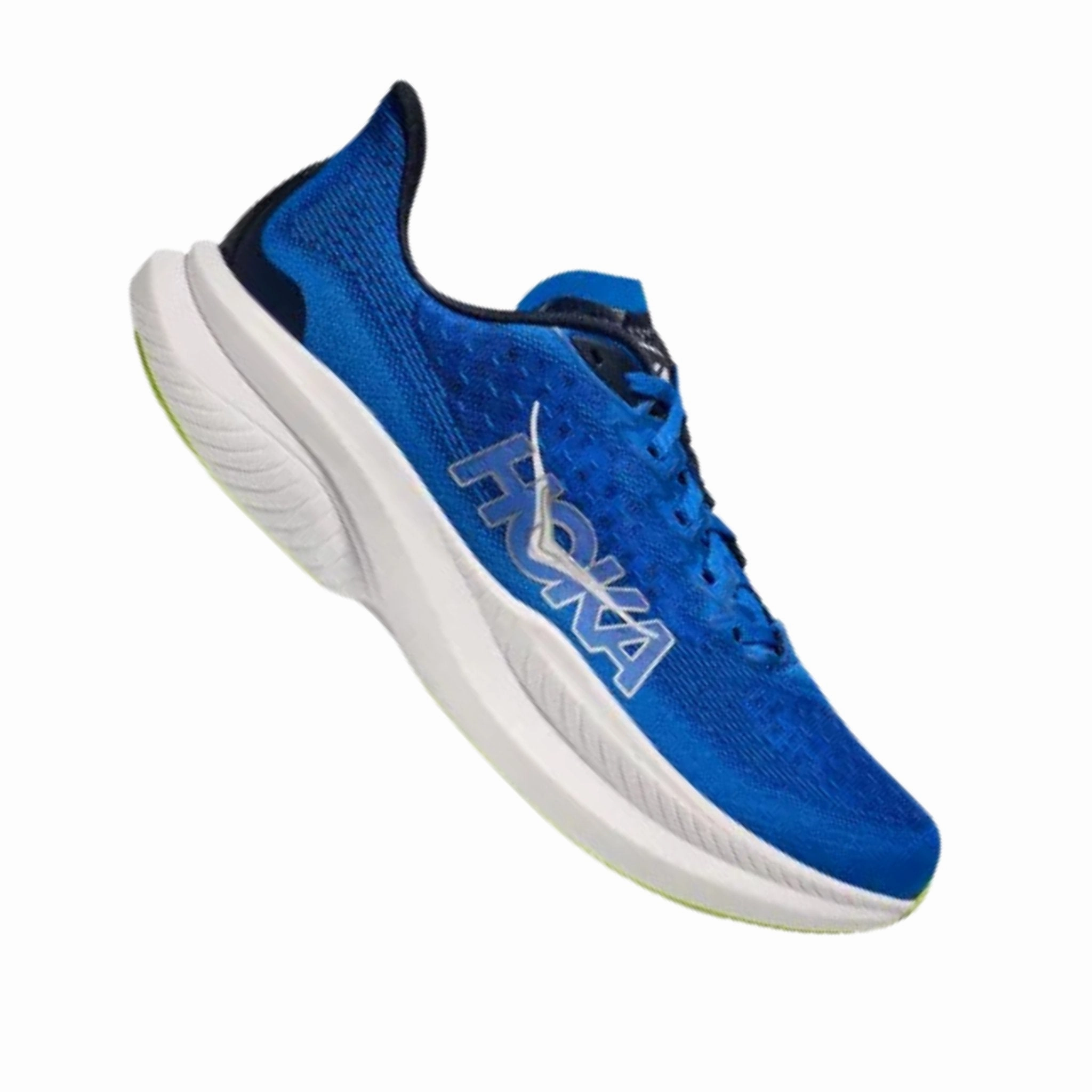 Lifestyle Athlete Asymmetric Lacing System HOKA Men's Mach 6 Running Shoes - Electric Cobalt/ Varsity Navy