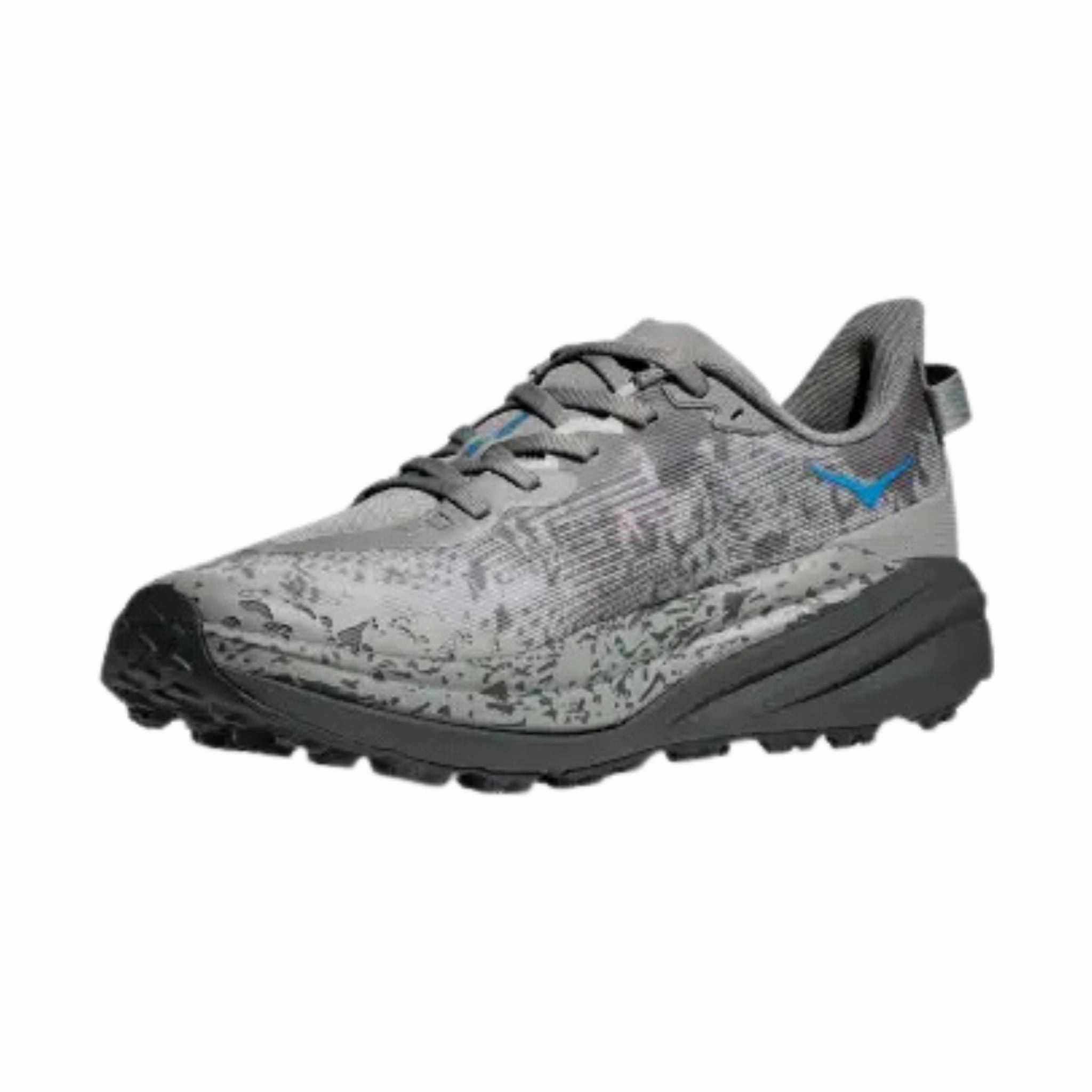 Ergonomic Heel Support HOKA Men's Speedgoat 6 Trail Running Shoes - Galactic Grey/ HOKA Blue