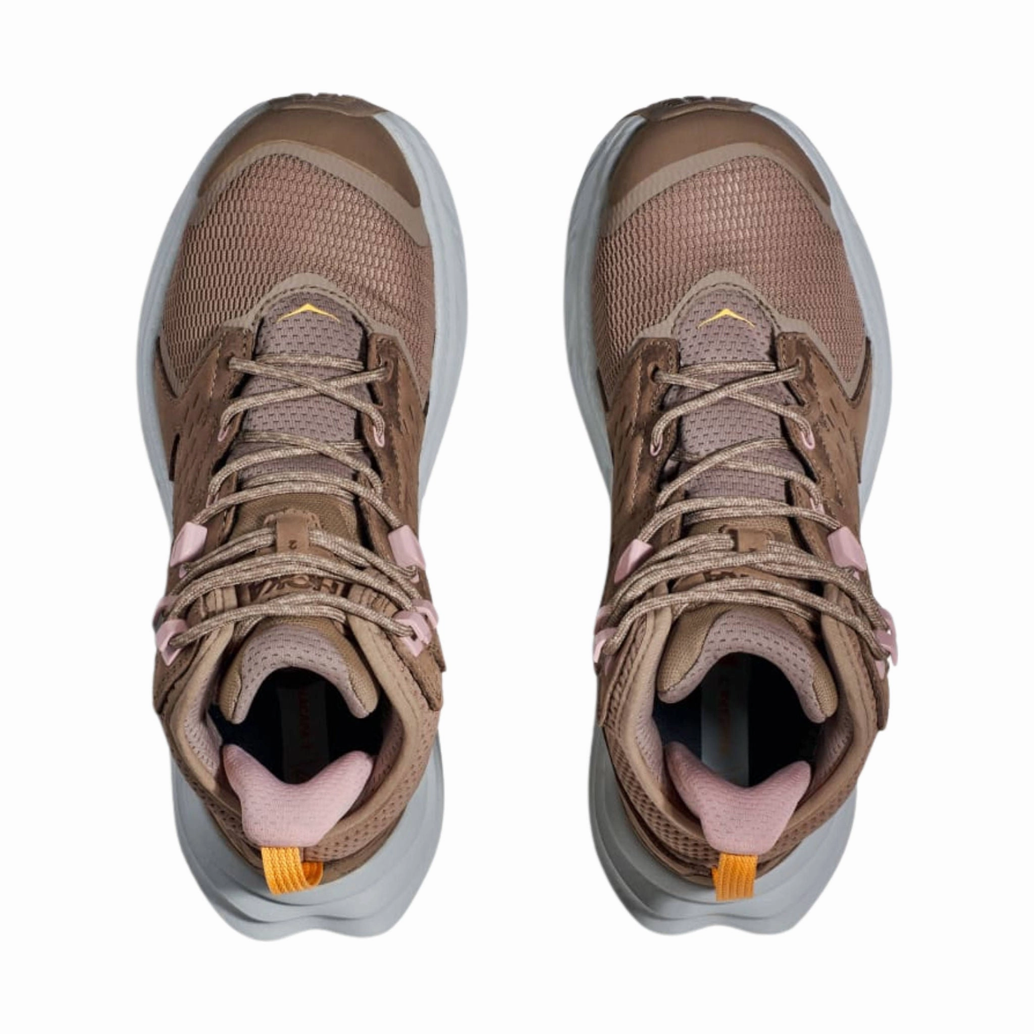 Comfortable Balance Rugged Built Rural Traveler HOKA Women's Anacapa 2 Mid GTX Hiking Shoes - Dune/Ice Flow