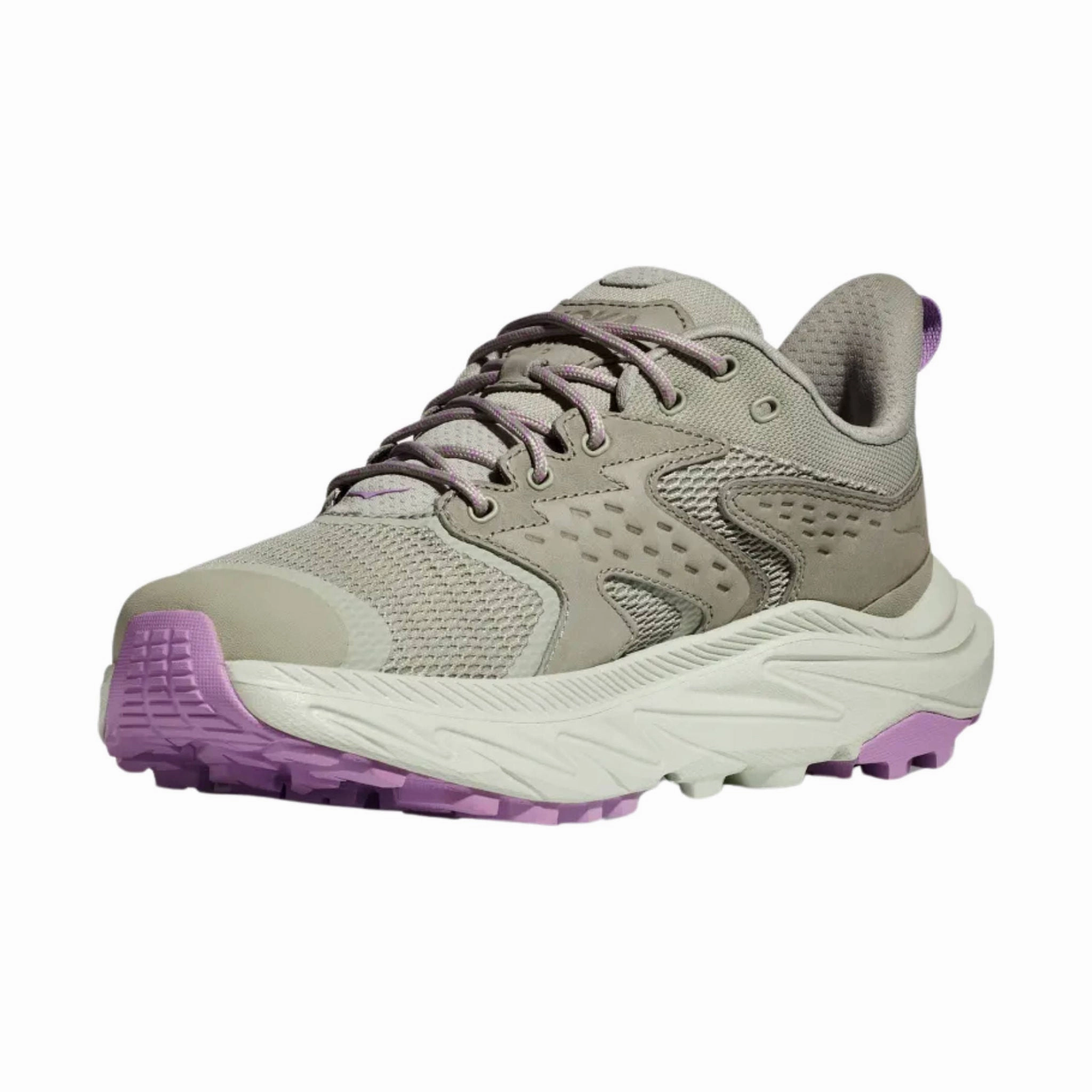 Structured sole Mid Foot HOKA Women's Anacopa 2 Low GTX Hiking Shoe - Barley/Celadon Tint