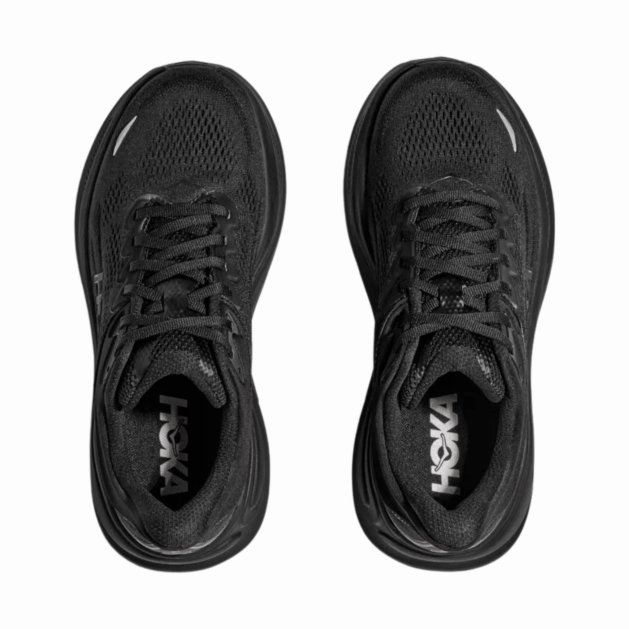 HOKA Women's Bondi 9 Running Shoes - Black/Black Handcrafted Detailing
