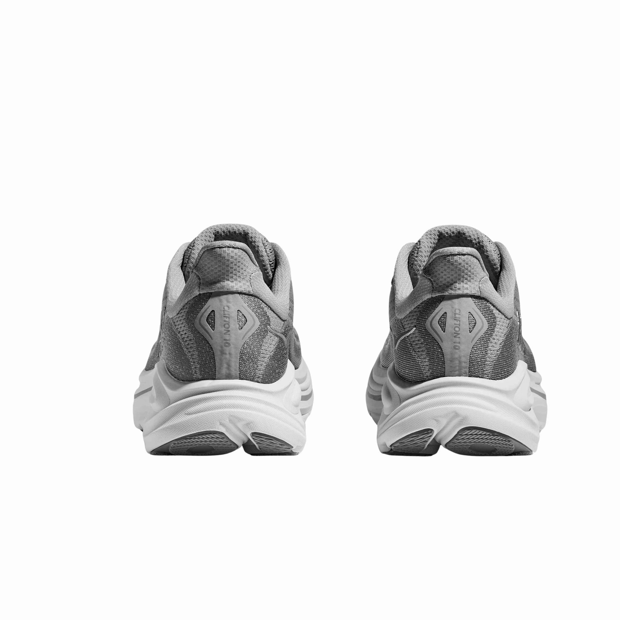 HOKA Women's Clifton 10 Running Shoes - Stellar Grey / Galactic Grey Foot Motion Daily Comfort