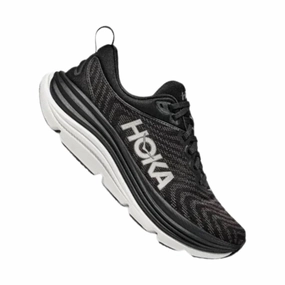 Upgraded cushioning HOKA Women's Gaviota 5 Running Shoes - Black/White