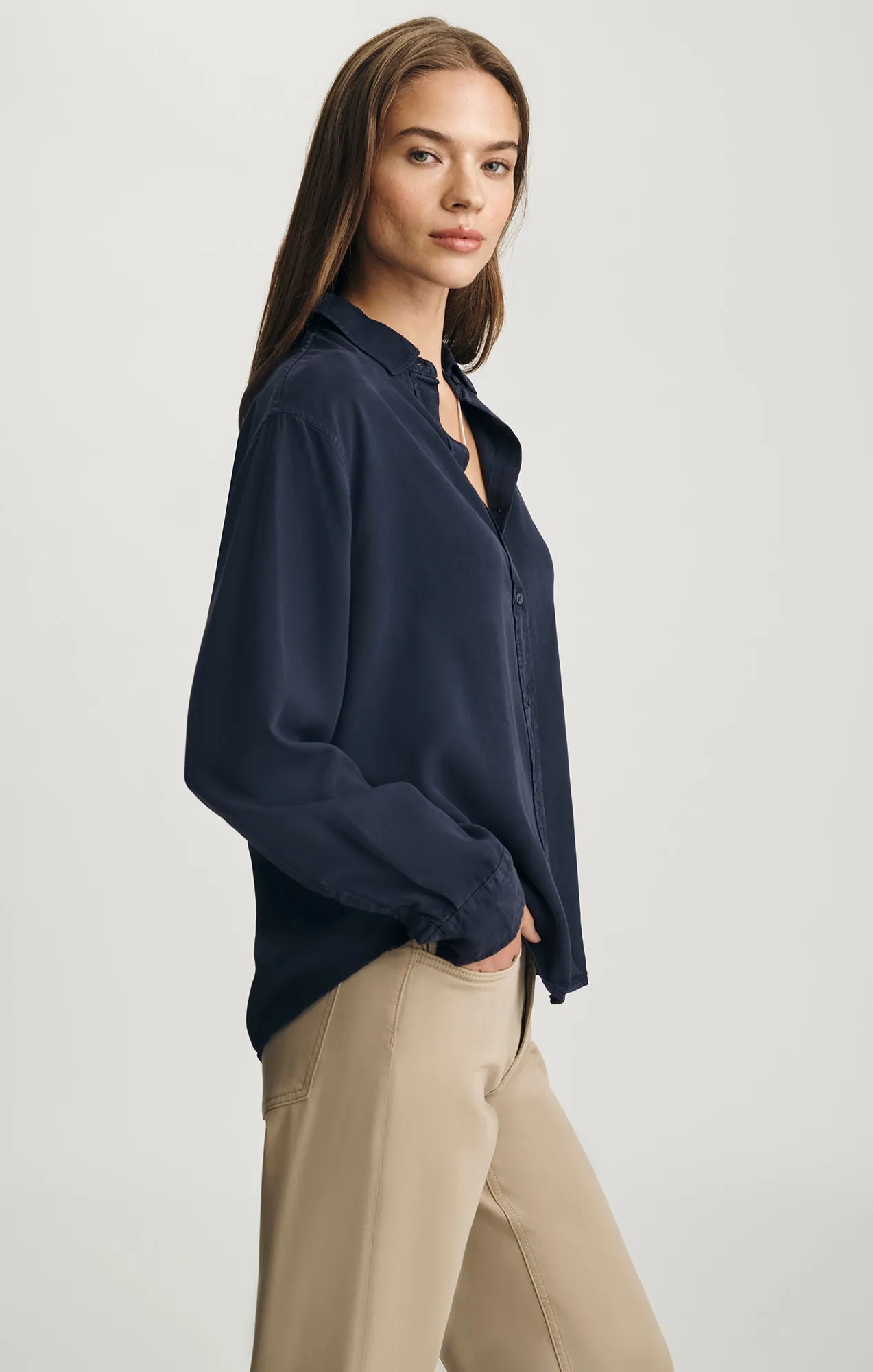 Spring Collection Essential Wardrobe EDITION TENCEL? BUTTON-UP SHIRT IN INKLING