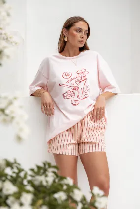 Temperature Regulating Textile Loa Graphic Tee - Pink/Red