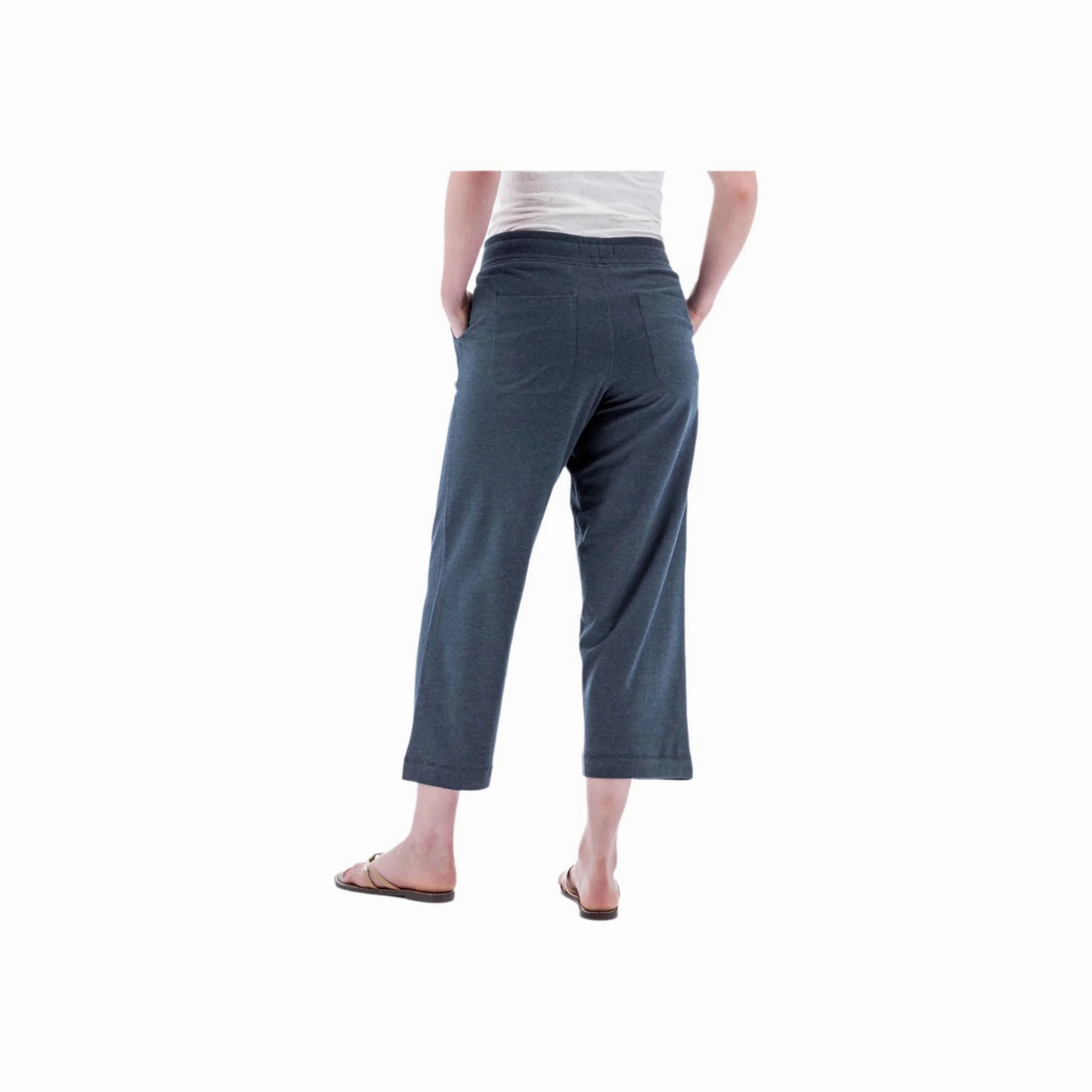 Tear Resistant Sporty Appeal Old Ranch Women's Corina Recycled Crop Sweatpants - Midnight Navy