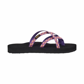Boho Mood Customizable Teva Women's Olowahu Sandal -Retro Geometric Pink