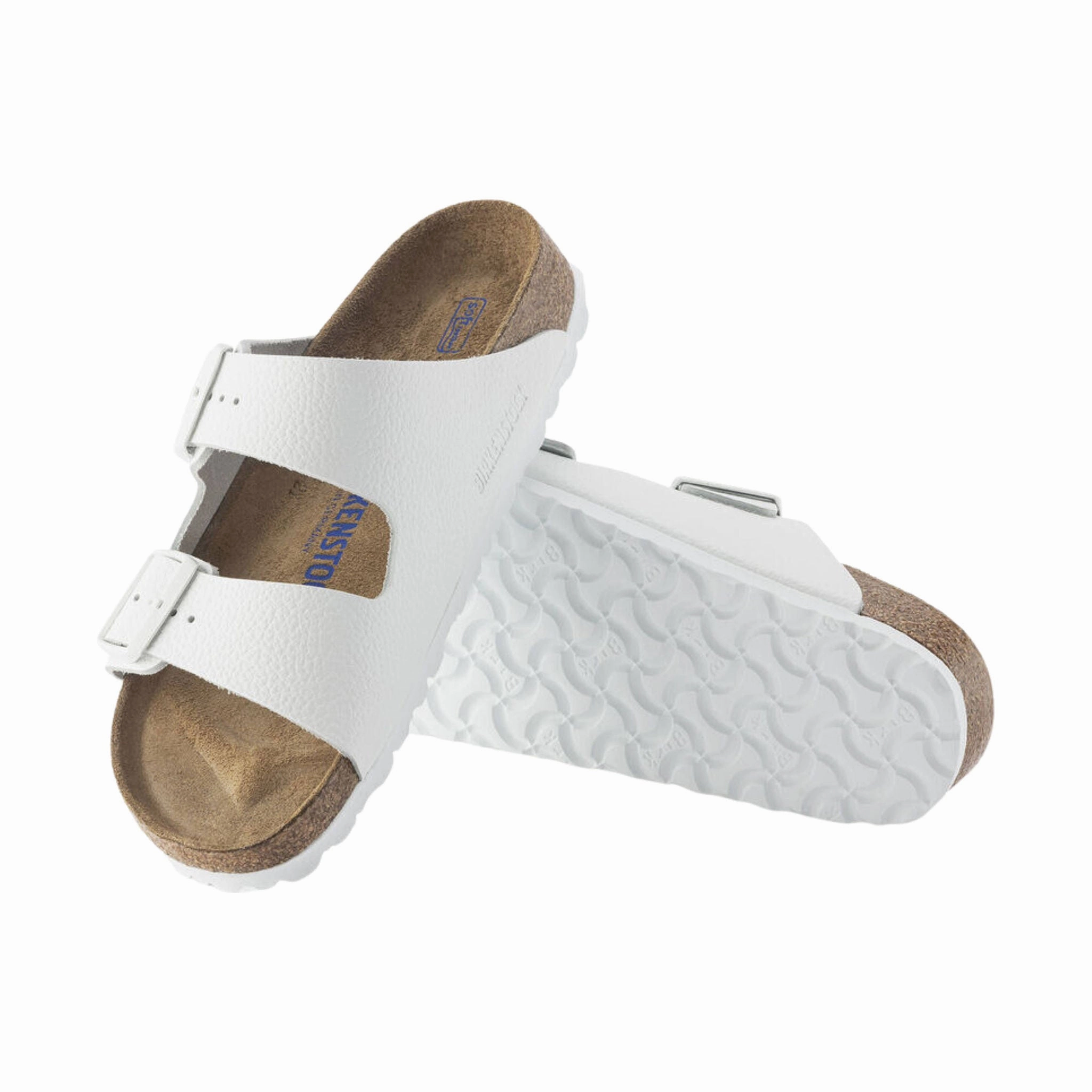 Chic Sporty Sandals Day Comfort Brikenstock Arizona Soft Footbed Sandal - Leather White