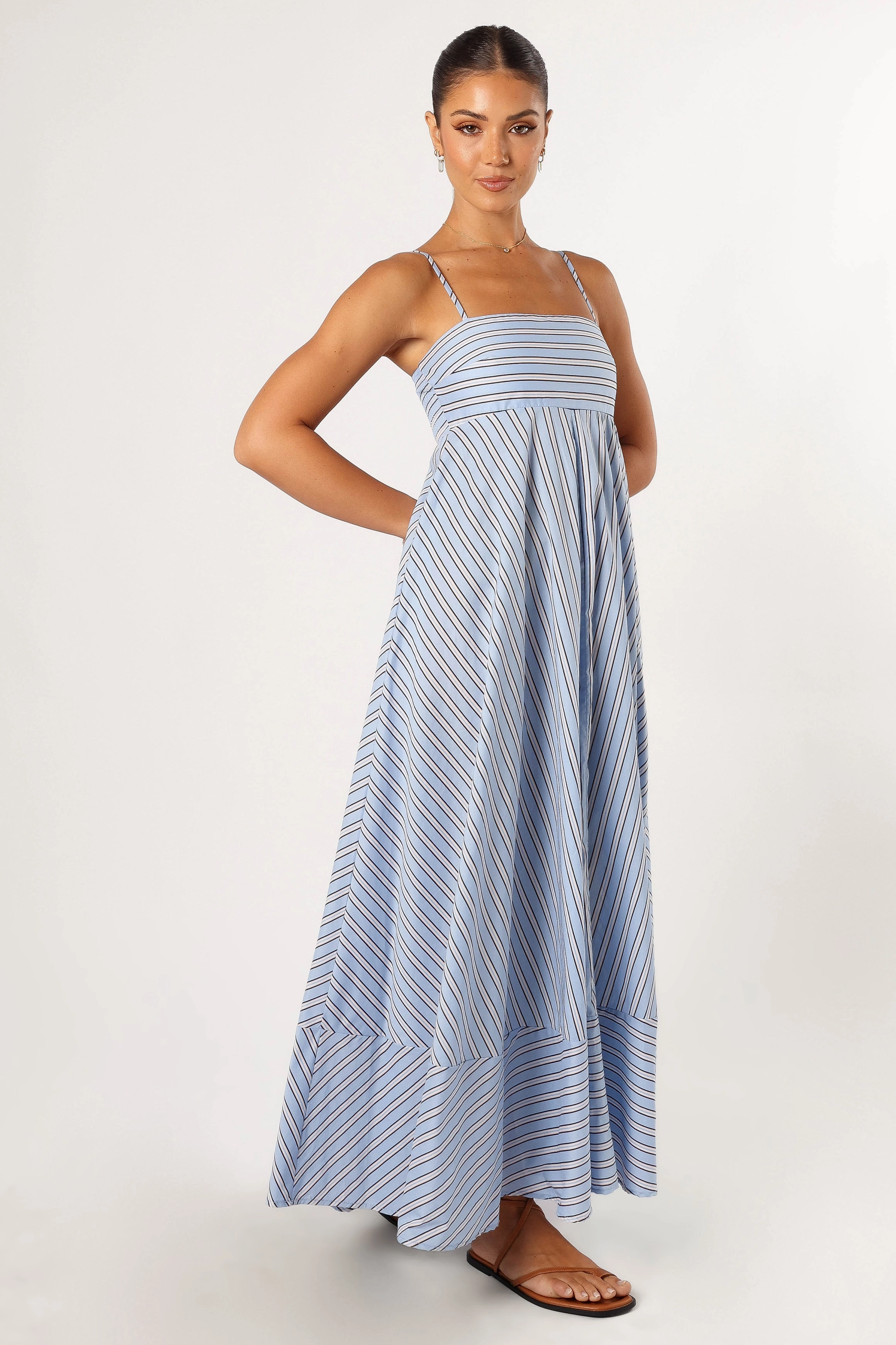 Iggy Maxi Dress - Blue Polished Tailoring