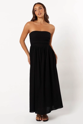 Lounge Texture Kayt Strapless Dress - Black