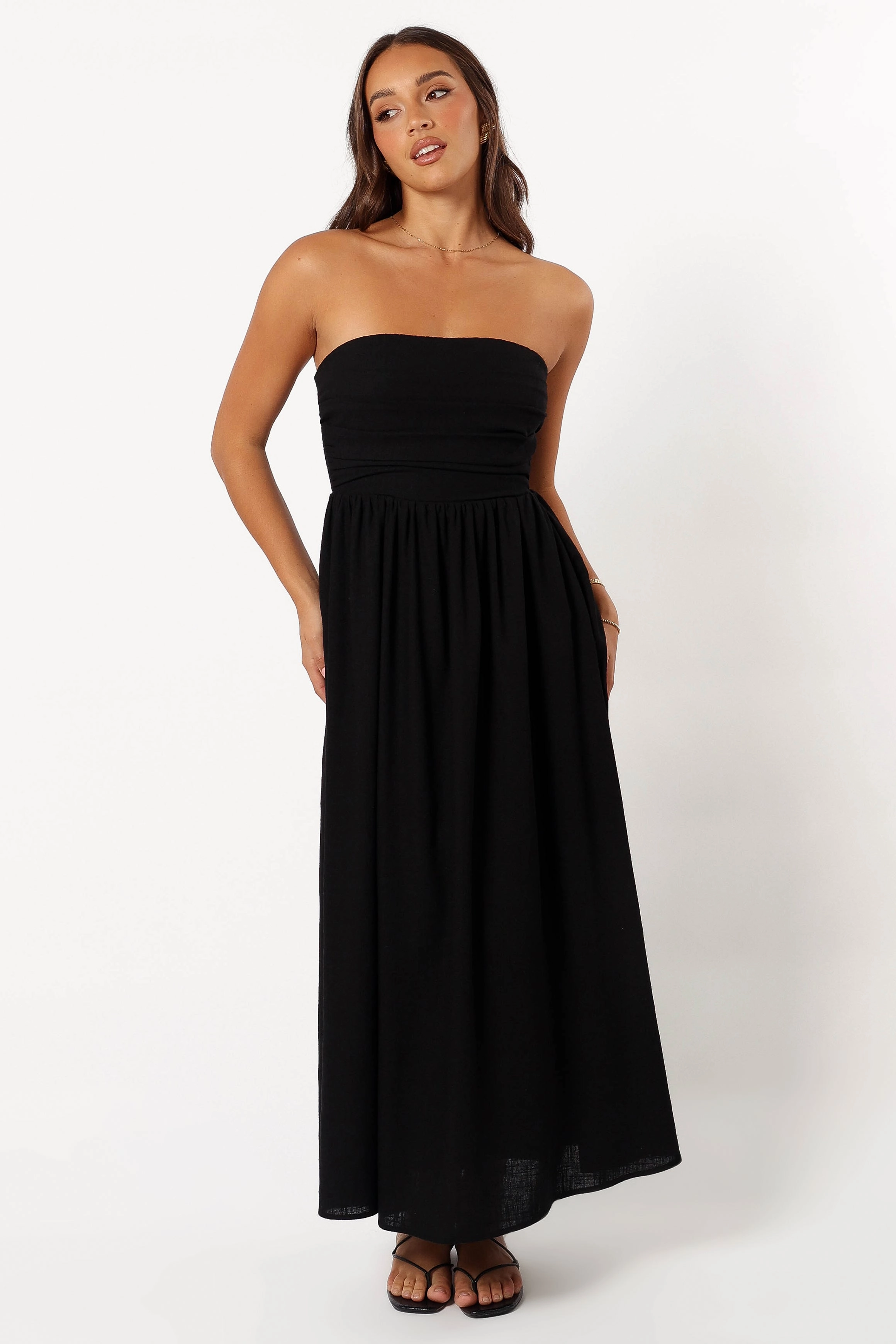 Lounge Texture Kayt Strapless Dress - Black